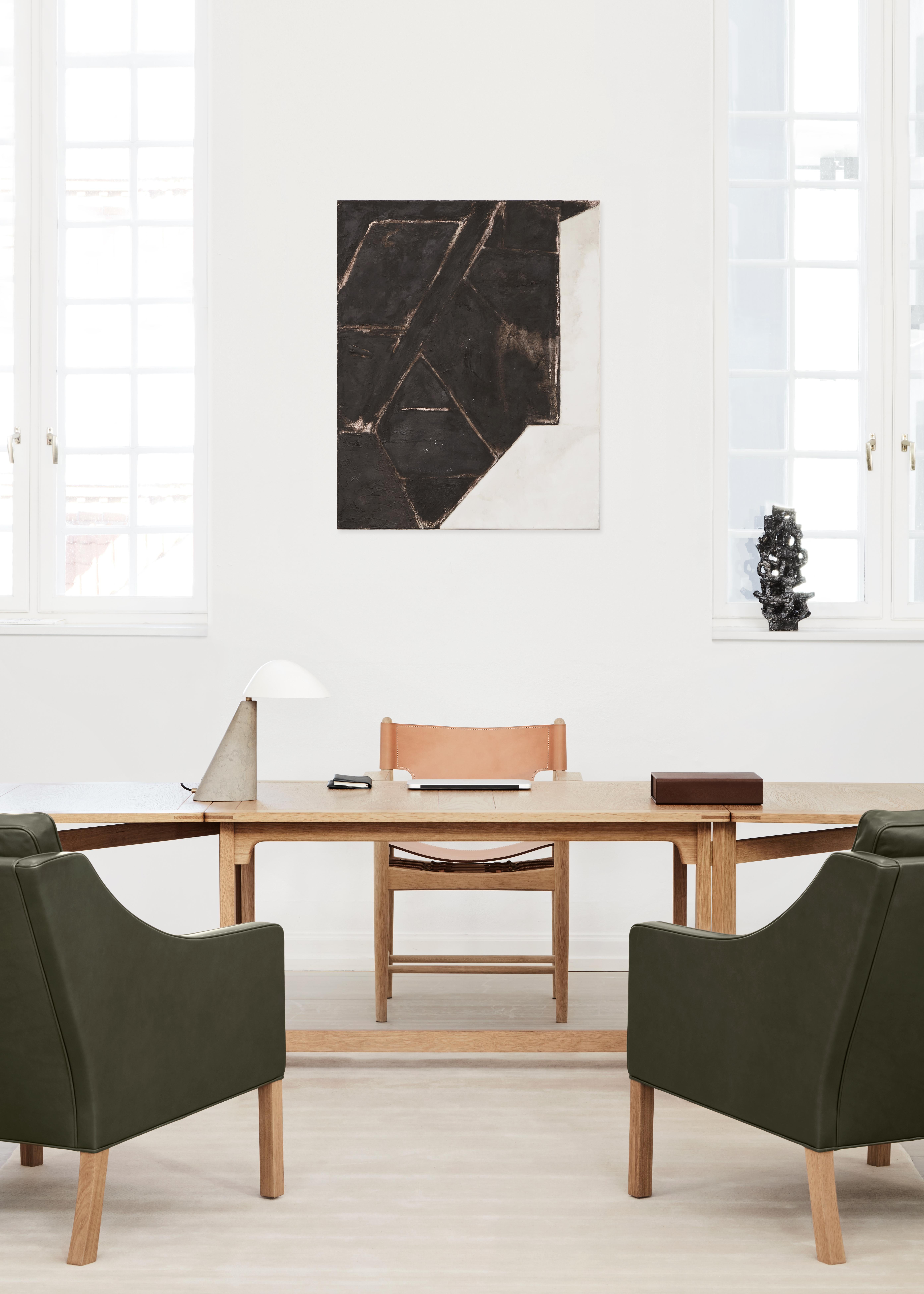 Børge Mogensen Silla de comedor española Piel de sillín natural para Fredericia Danés en venta