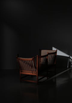 Divano Børge Mogensen "Spoke-back" di Fritz Hansen, 1963, Moderno danese