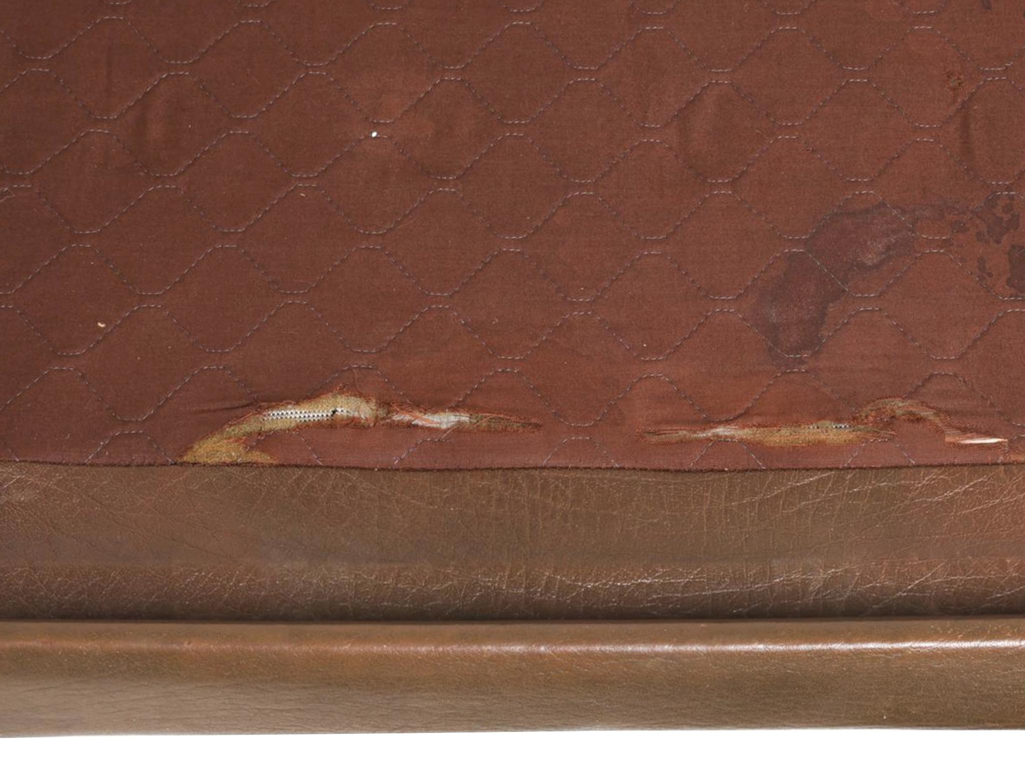 Børge Mogensen Style Leather Armchairs with Ottomans - a Pair For Sale 9