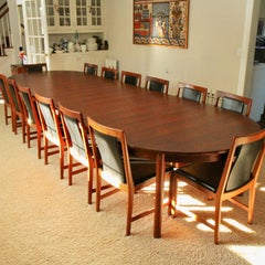 Børge Mogensen Teak Dining Table with 14 David Rosen Chairs, 1960s, Sweden