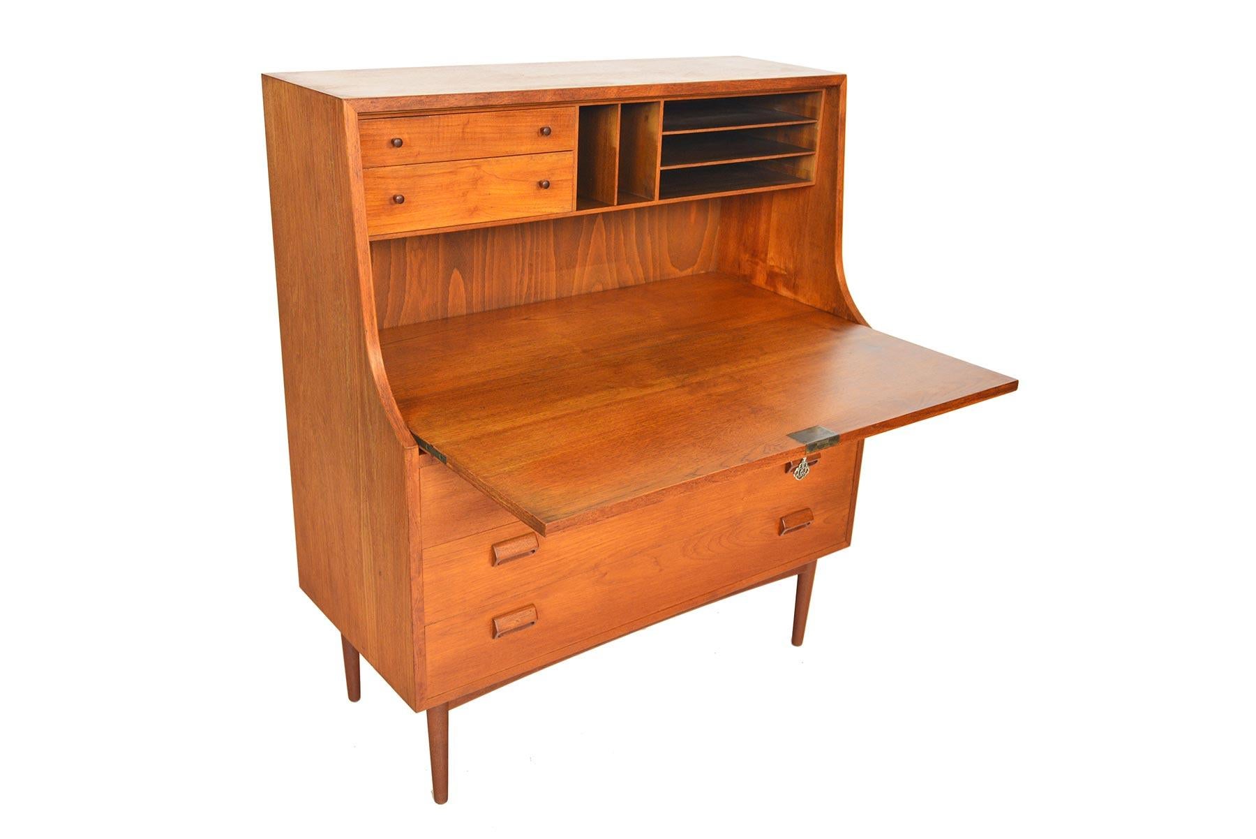 Scandinavian Modern Børge Mogensen Teak Drop Front Secretary Desk