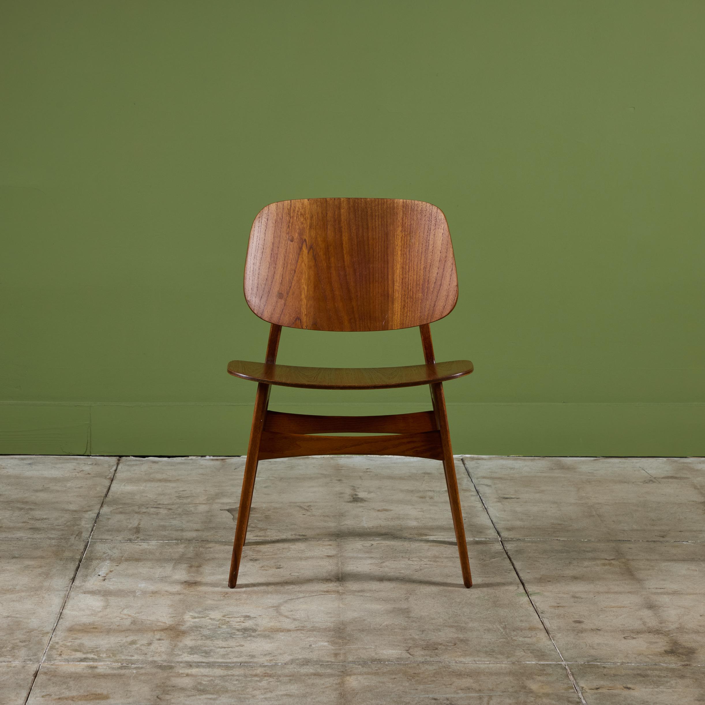 Danois Chaise d'appoint en teck Børge Mogensen pour Søborg Mobelfabrik en vente