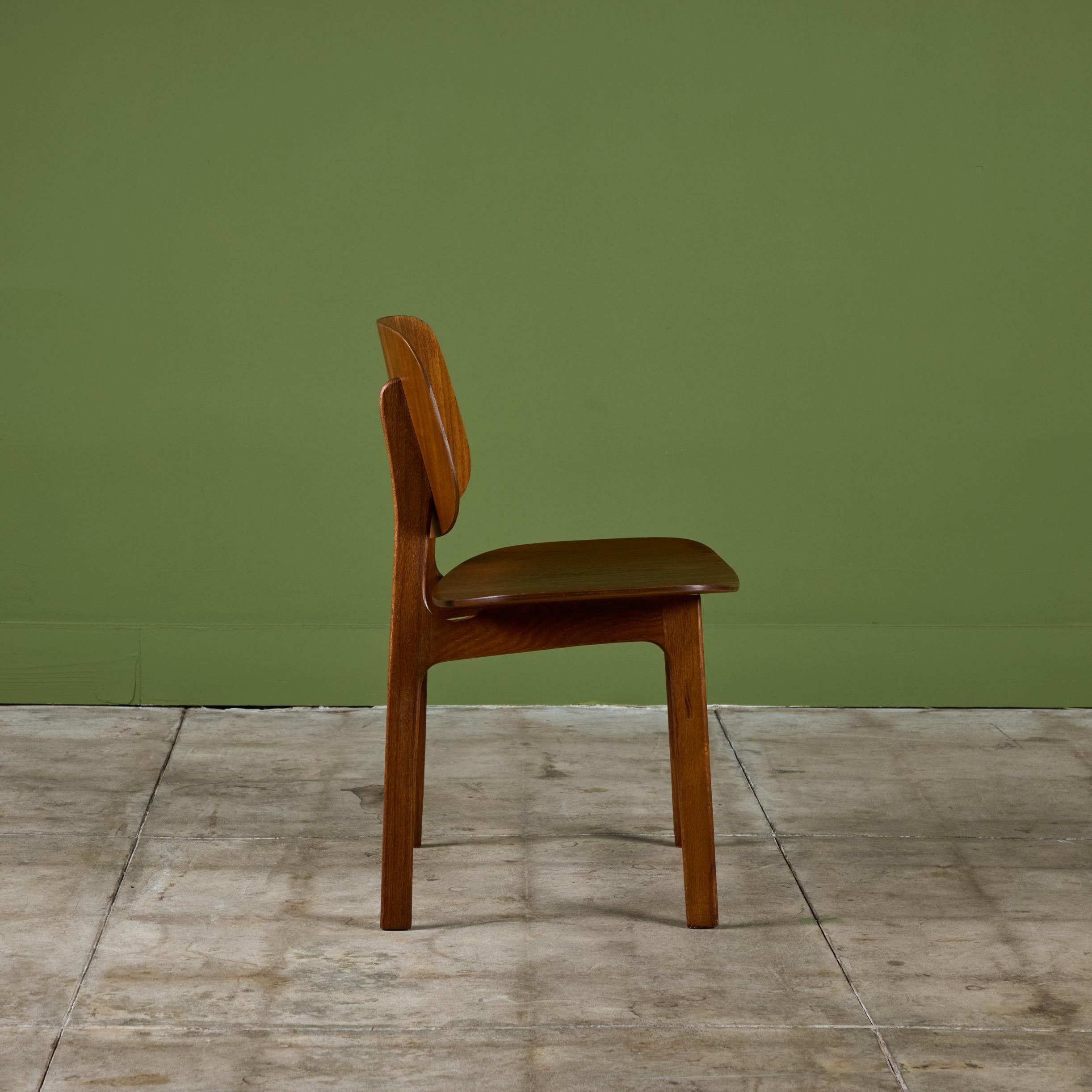 Chaise d'appoint en teck Børge Mogensen pour Søborg Mobelfabrik Excellent état - En vente à Los Angeles, CA