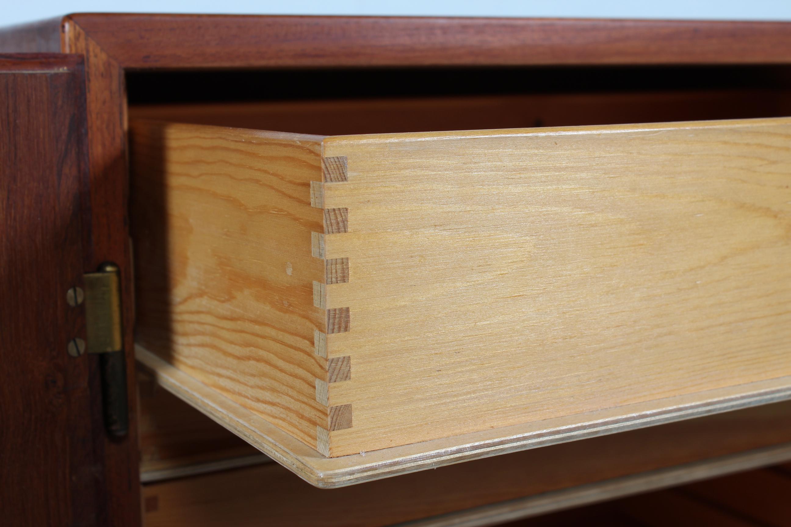 Woodwork Børge Mogensen Teak Sideboard with China Legs of Oak Made for FDB Møbler 1960s For Sale
