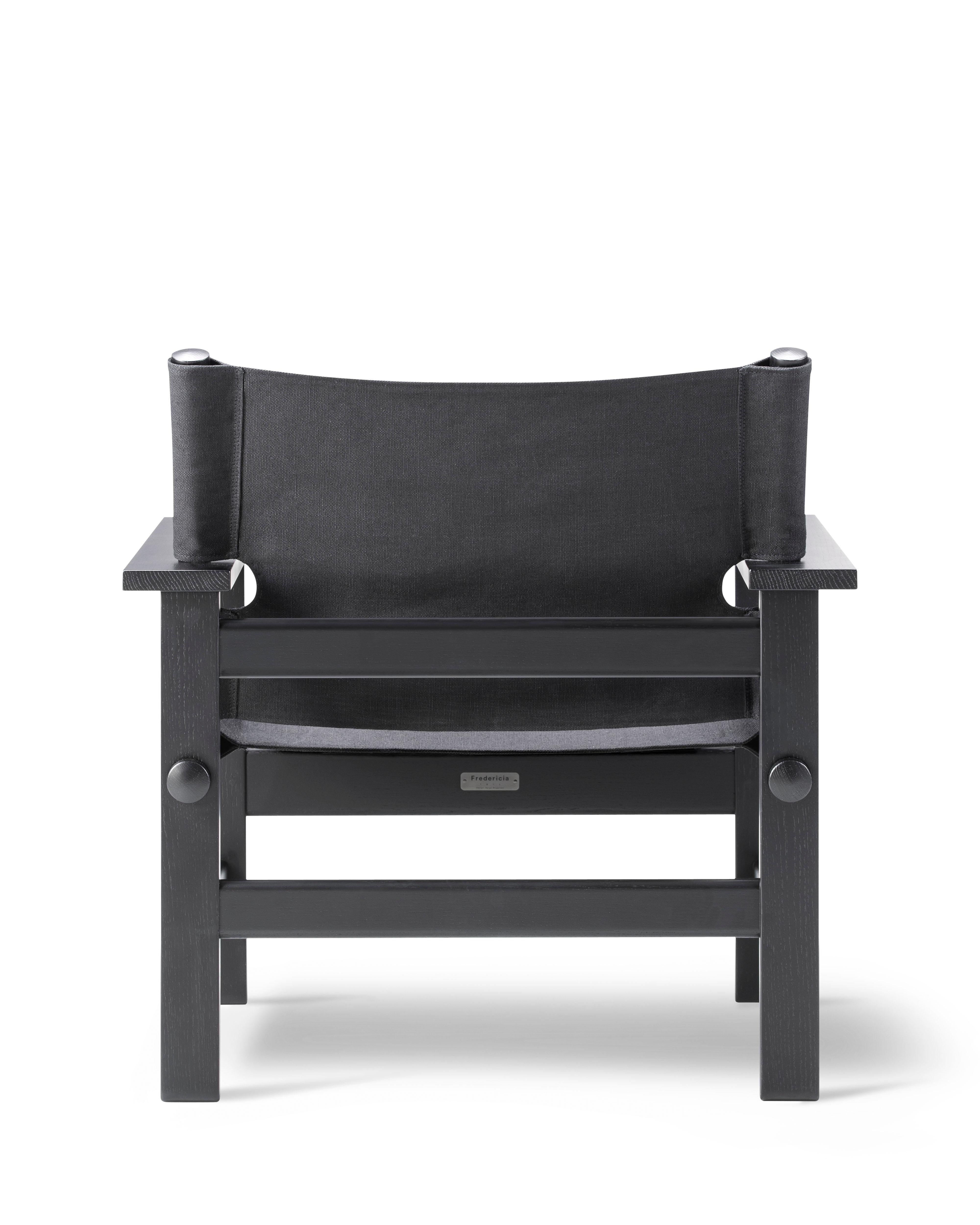 Børge Mogensen La Silla Canvas - Roble negro/Lienzo negro para Fredericia Croata en venta