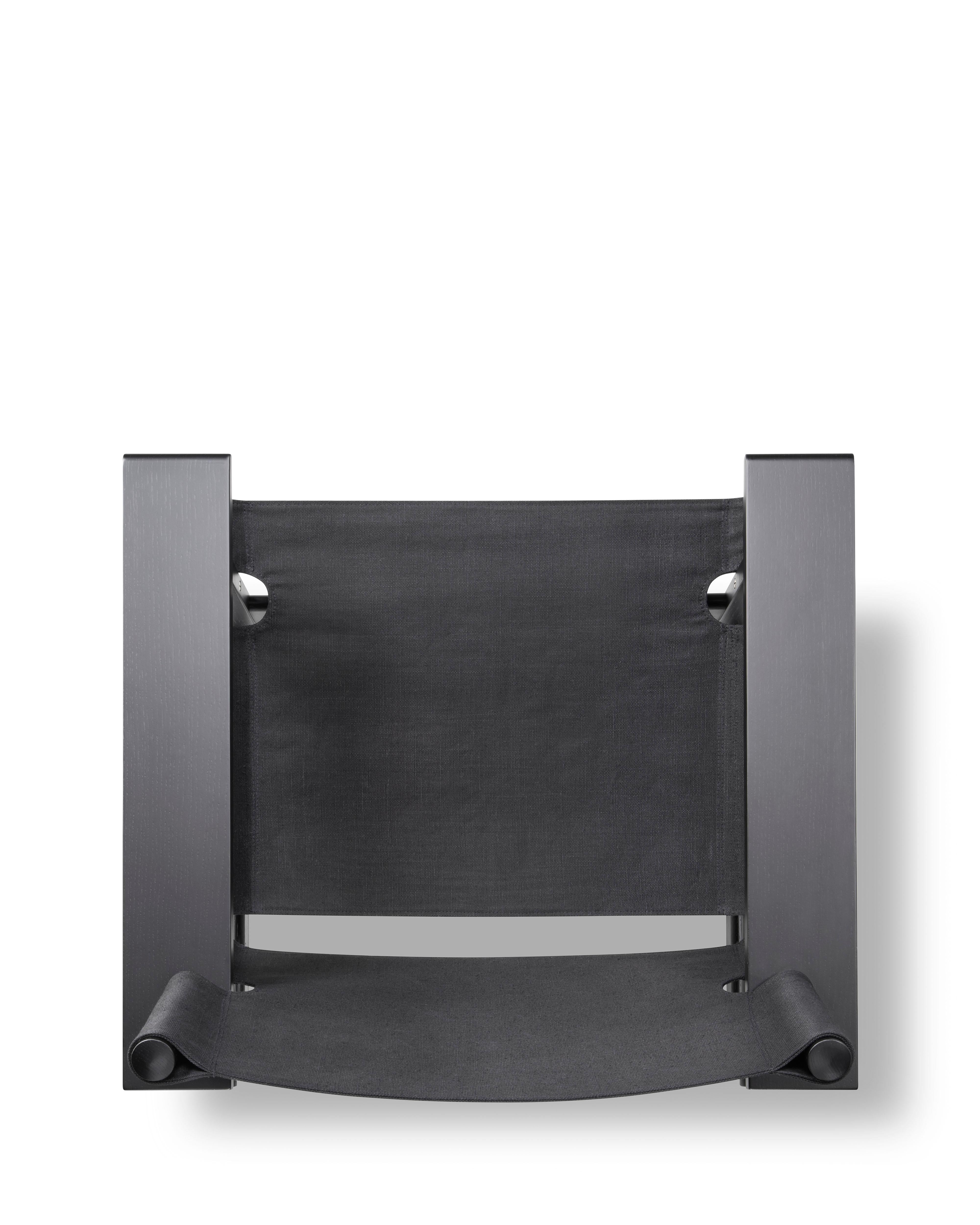 Børge Mogensen La Silla Canvas - Roble negro/Lienzo negro para Fredericia Lacado en venta