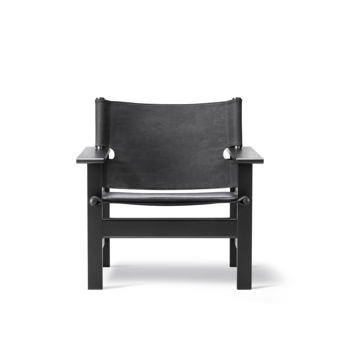 Børge Mogensen La Silla Canvas - Roble negro/Lienzo negro para Fredericia en Nuevo estado para la venta en Dubai, AE
