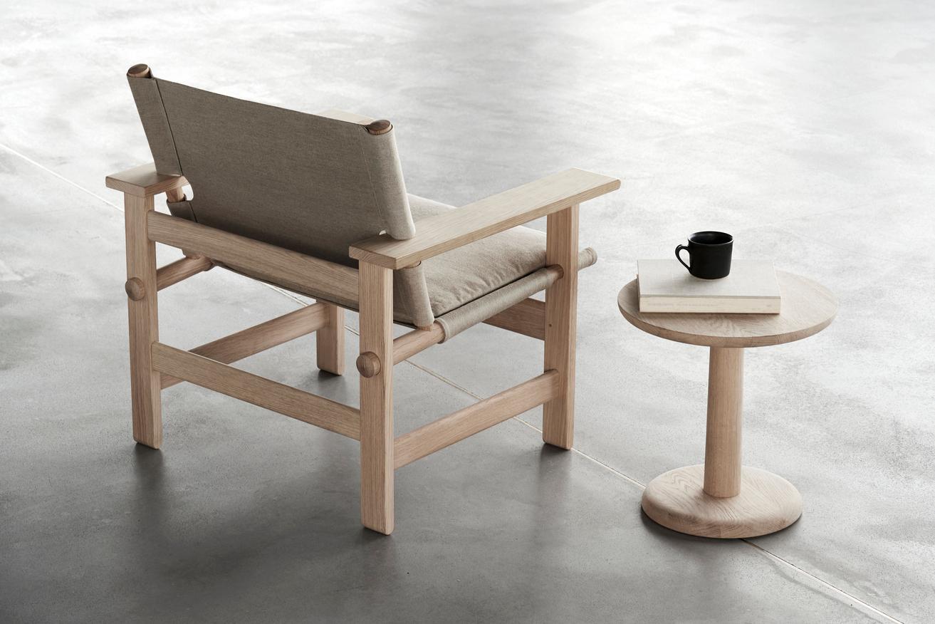 Børge Mogensen The Canvas Chair - Light Oiled Oak/Natural Canvas für Fredericia (21. Jahrhundert und zeitgenössisch) im Angebot