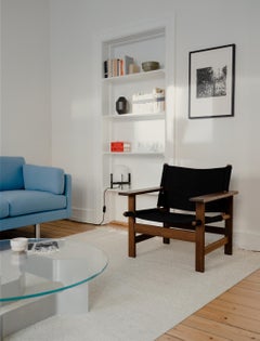 Børge Mogensen The Canvas Chair - Smoked oiled oak/Black Canvas for Fredericia