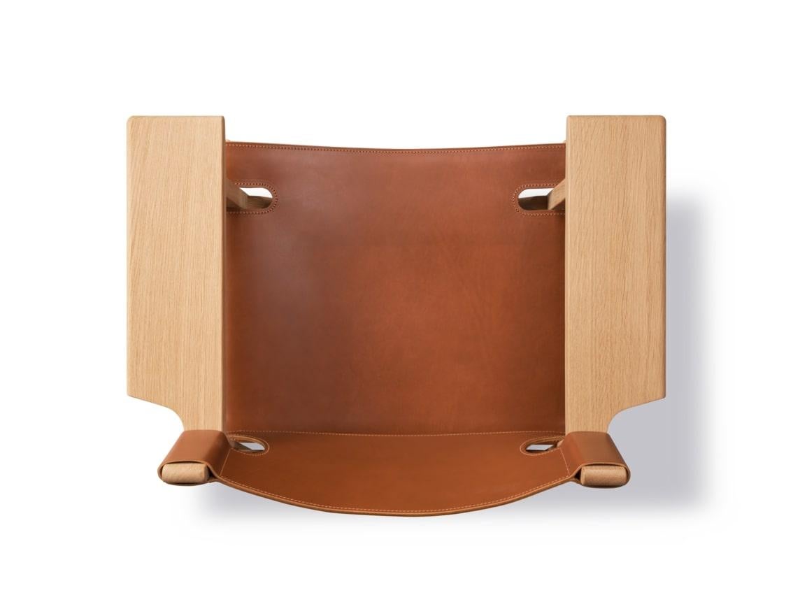 XXI secolo e contemporaneo Børge Mogensen, Sedia spagnola - Pelle di cognac / Oak oliato chiaro - per Fredericia in vendita