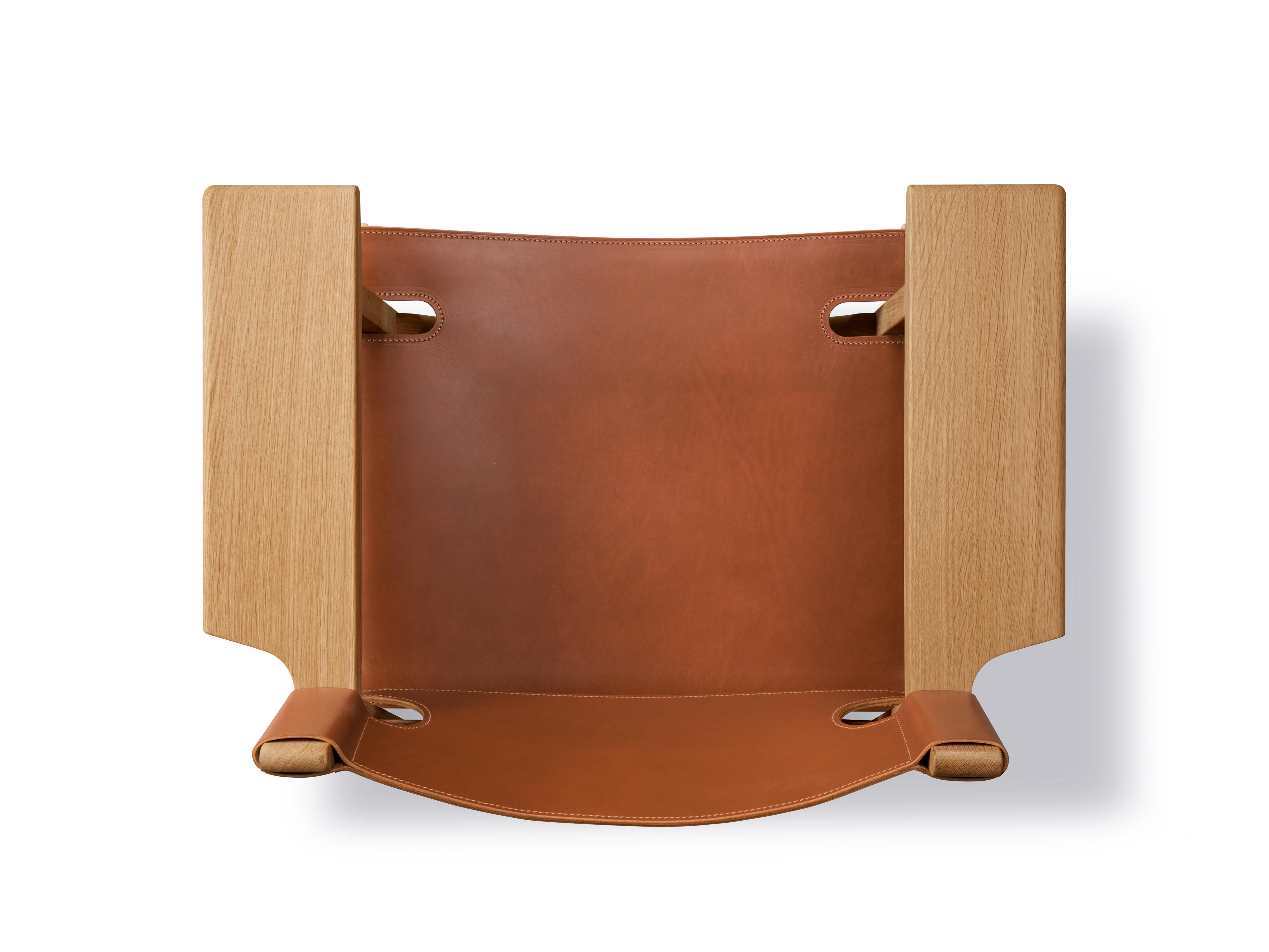 Børge Mogensen The Spanish Chair Cognac Sattelleder Oak Geölt für Fredericia im Zustand „Neu“ im Angebot in New York, NY