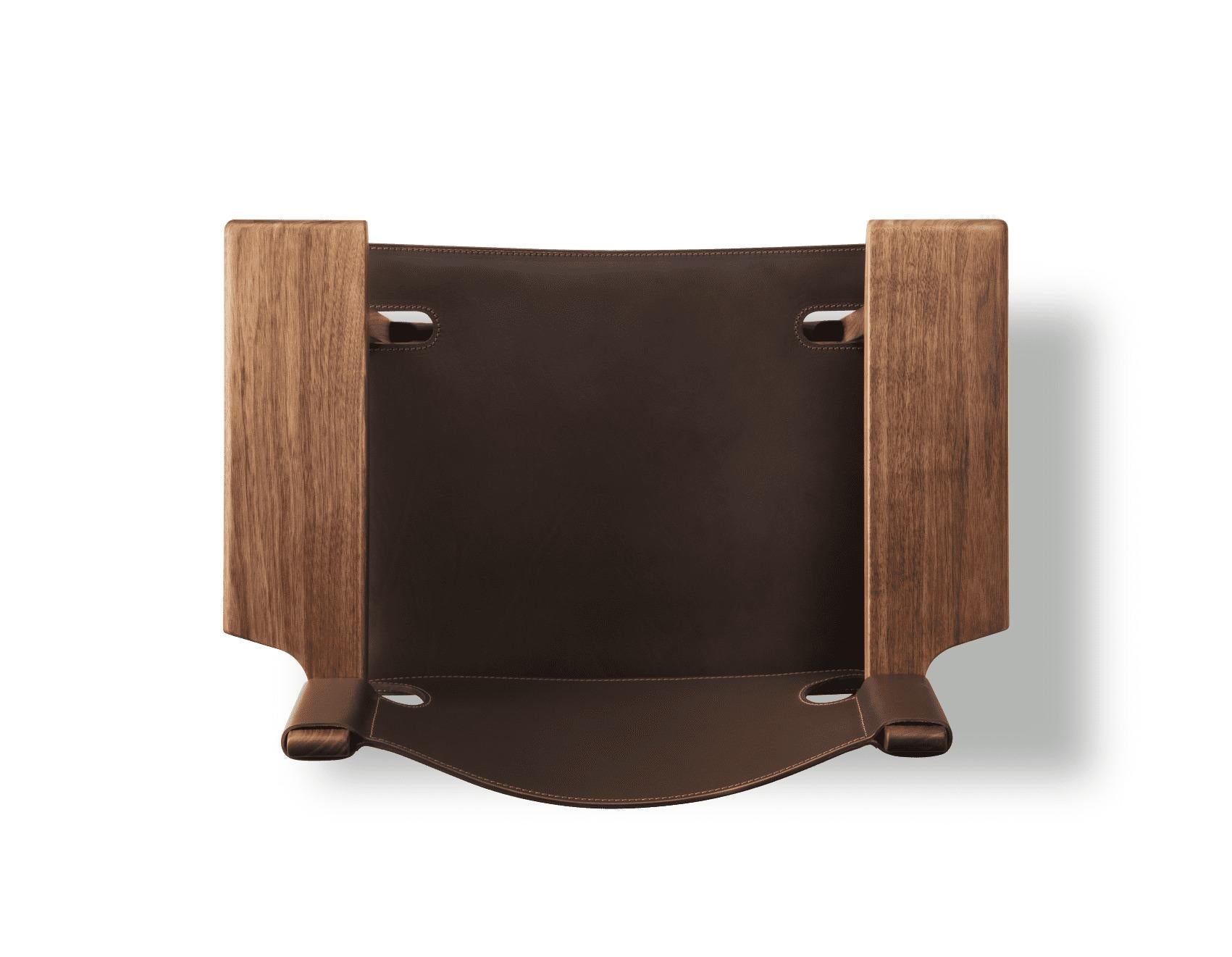 Børge Mogensen, The Spanish Chair-Dark Brown Leather/Oiled Walnut-for Fredericia In New Condition For Sale In Dubai, AE