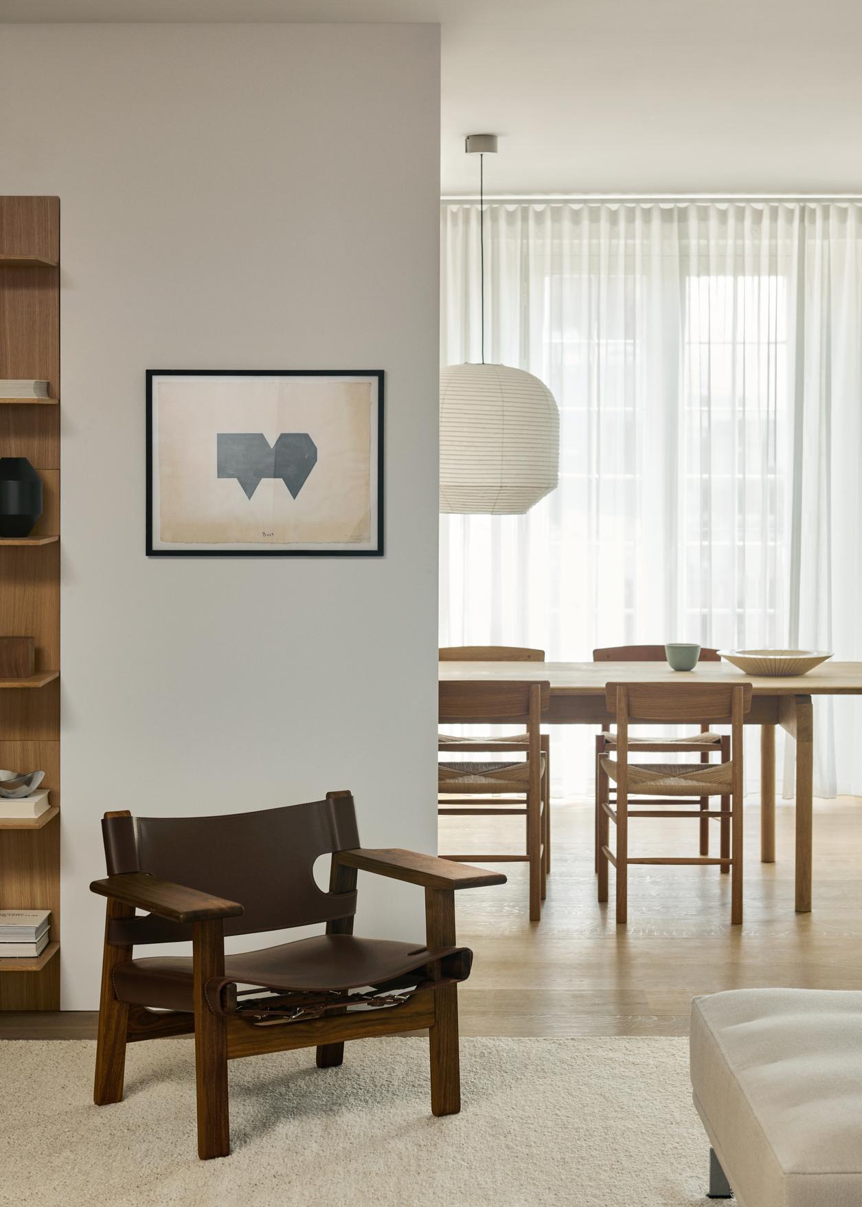 Børge Mogensen, The Spanish Chair-Dark Brown Leather/Oiled Walnut-for Fredericia For Sale 3