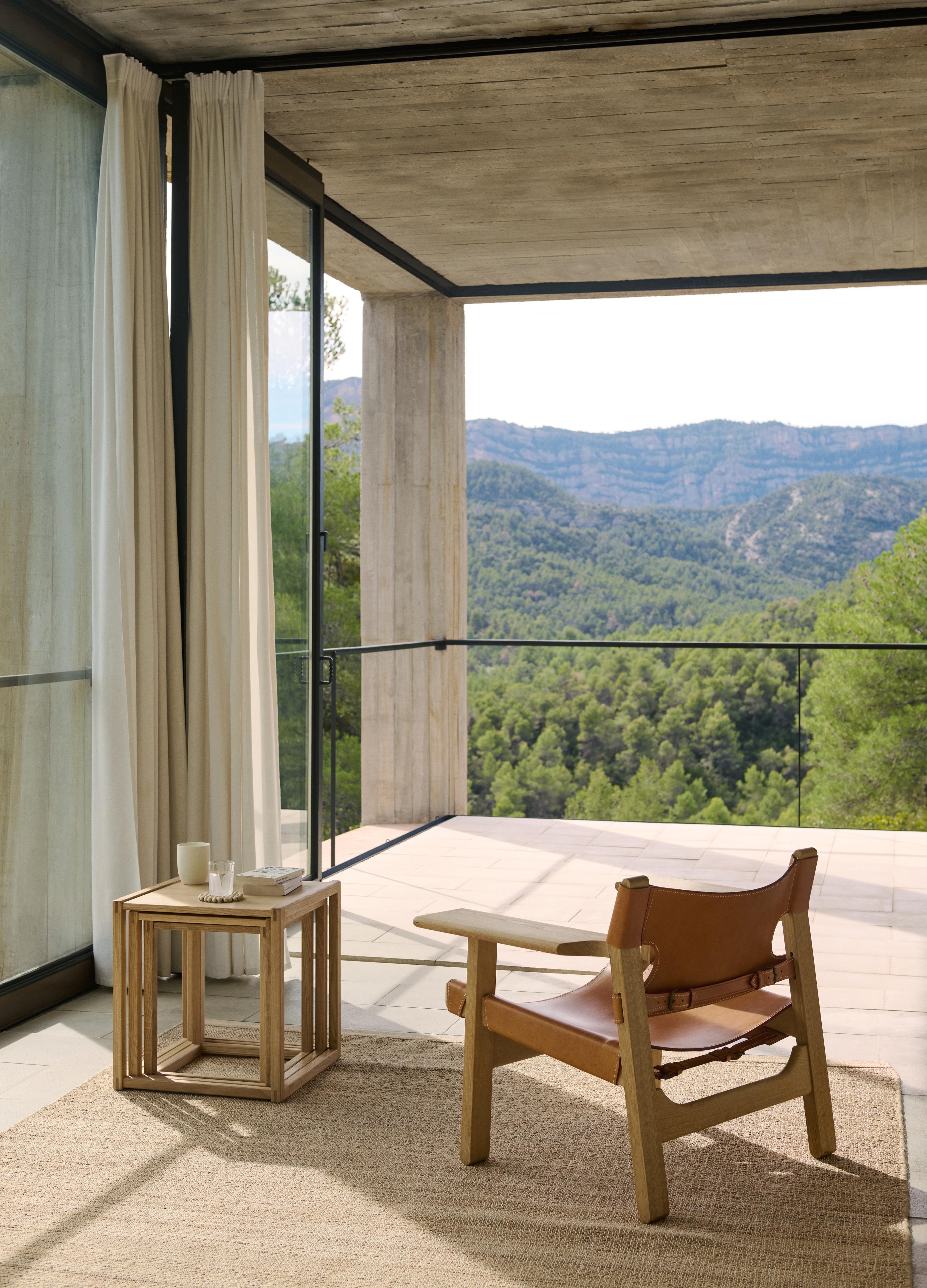 Børge Mogensen The Spanish Chair Natursattelleder Oak Öl für Fredericia im Angebot 3