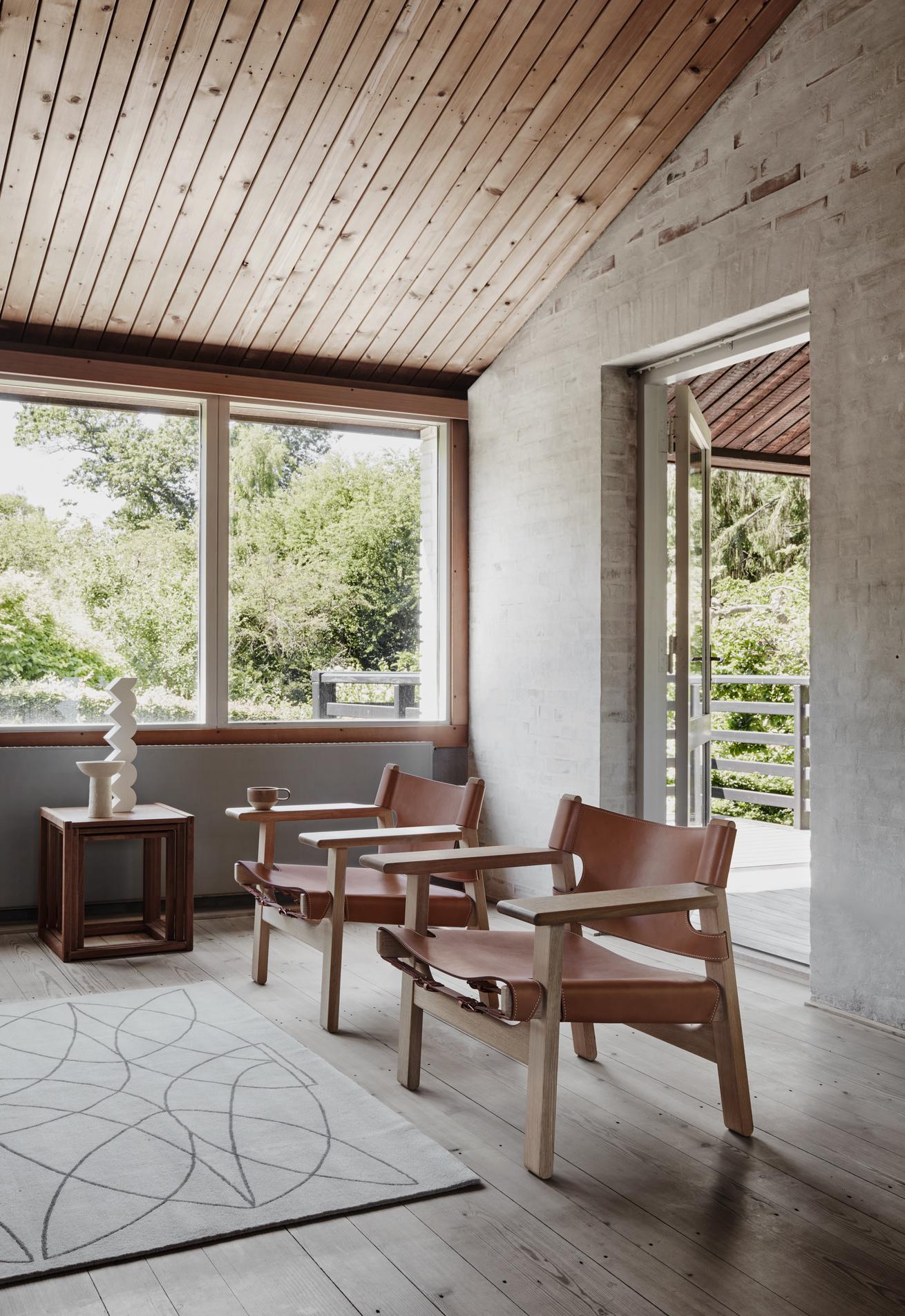 Børge Mogensen The Spanish Chair Natursattelleder Oak Öl für Fredericia im Angebot 7