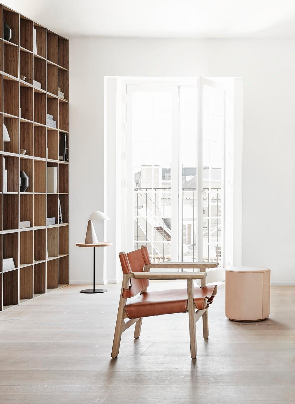 Børge Mogensen The Spanish Chair Natursattelleder Oak Öl für Fredericia im Angebot 9
