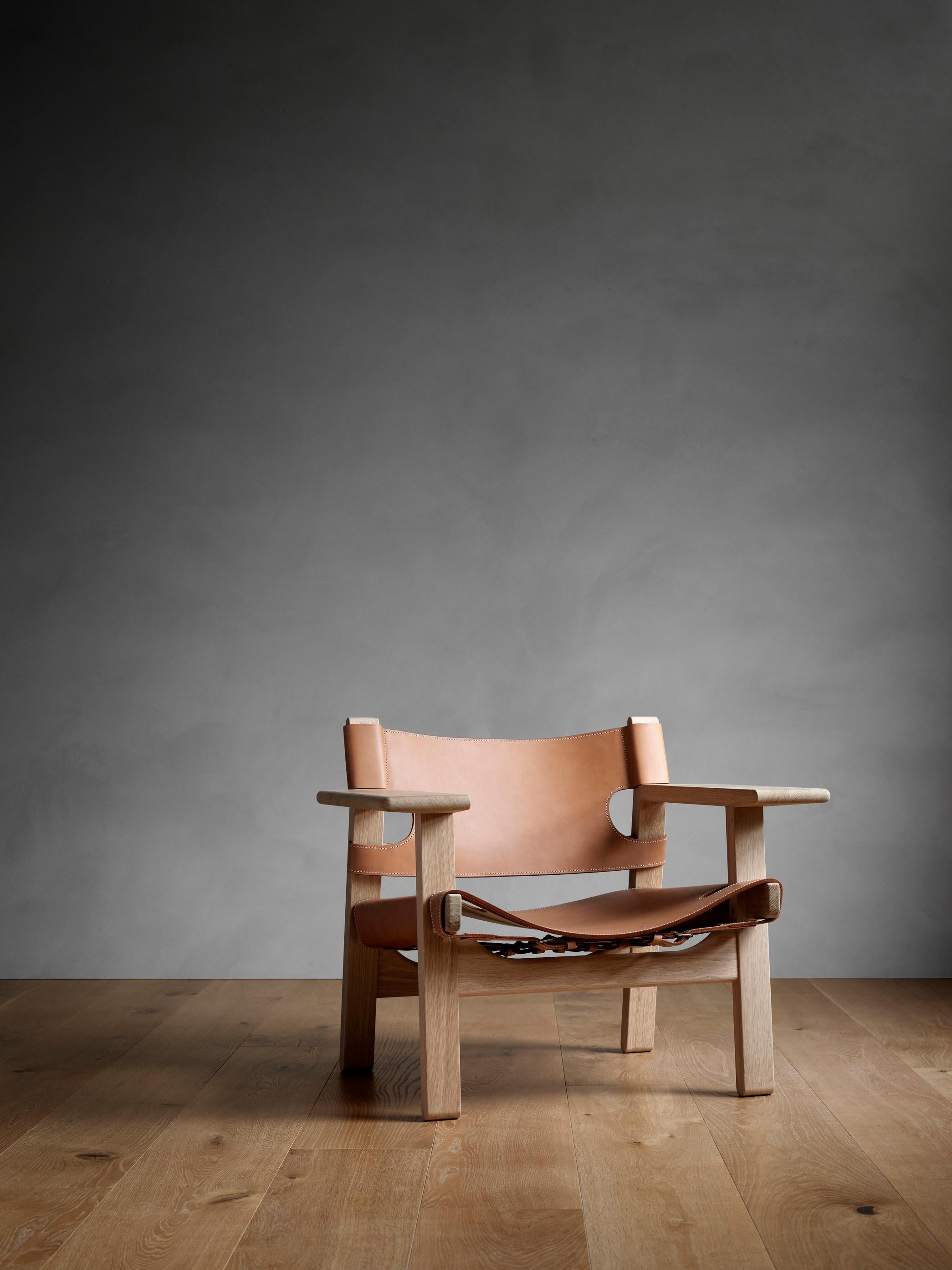Børge Mogensen The Spanish Chair Natursattelleder Oak Öl für Fredericia im Zustand „Neu“ im Angebot in New York, NY