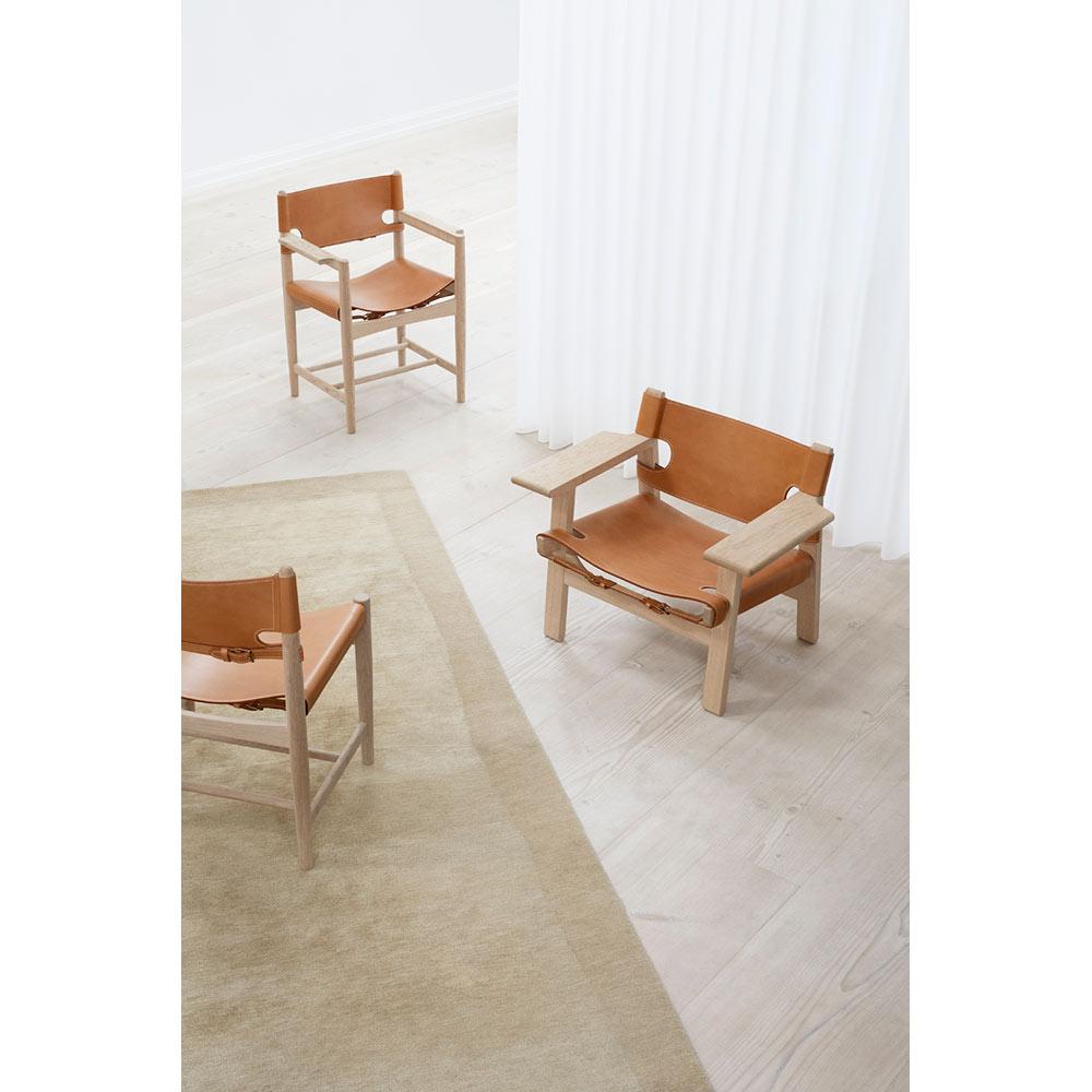 Børge Mogensen The Spanish Chair Natursattelleder Oak Öl für Fredericia im Angebot 1