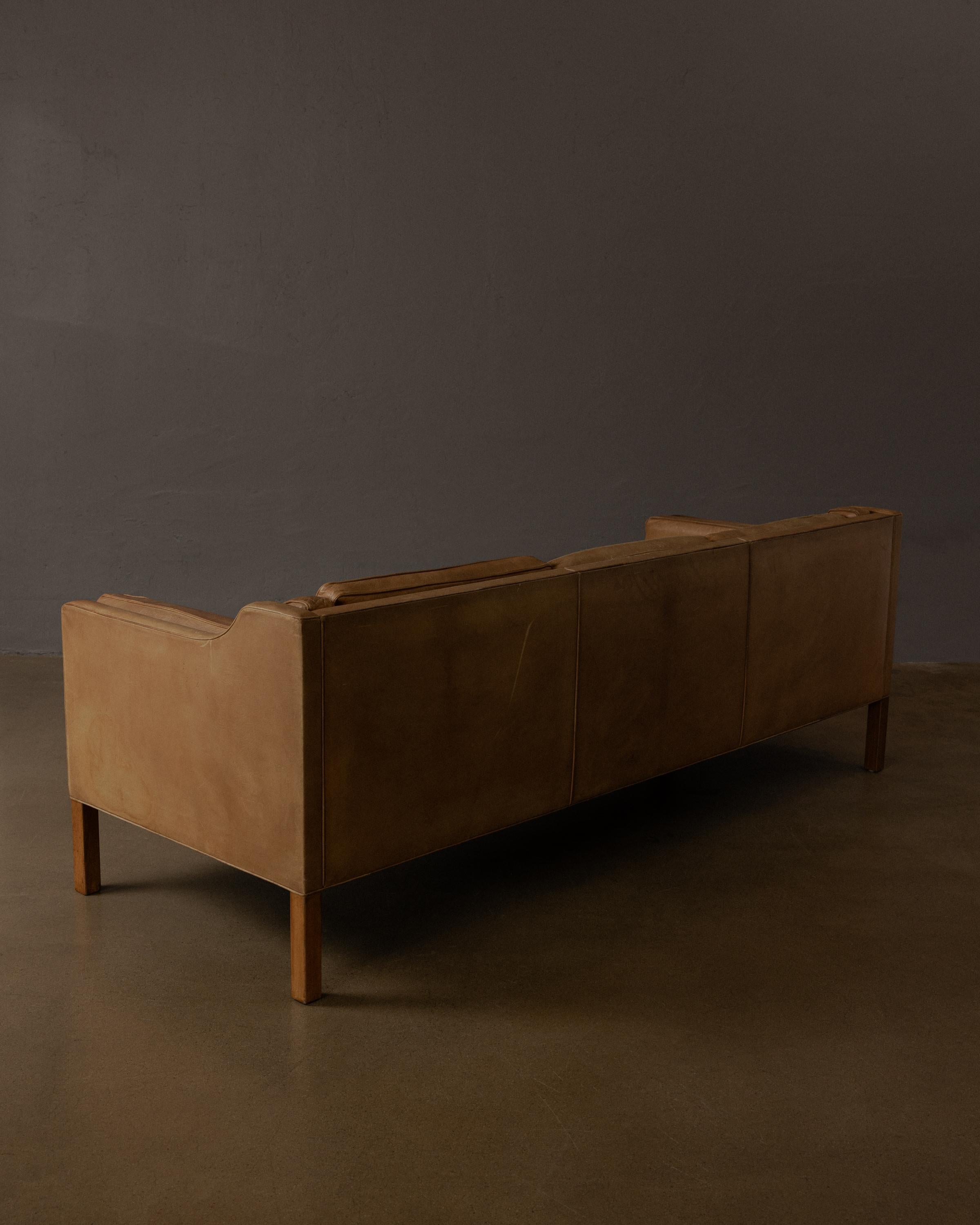Børge Mogensen Three-Seat Sofa, Denmark, 1950s In Good Condition For Sale In Los Angeles, CA