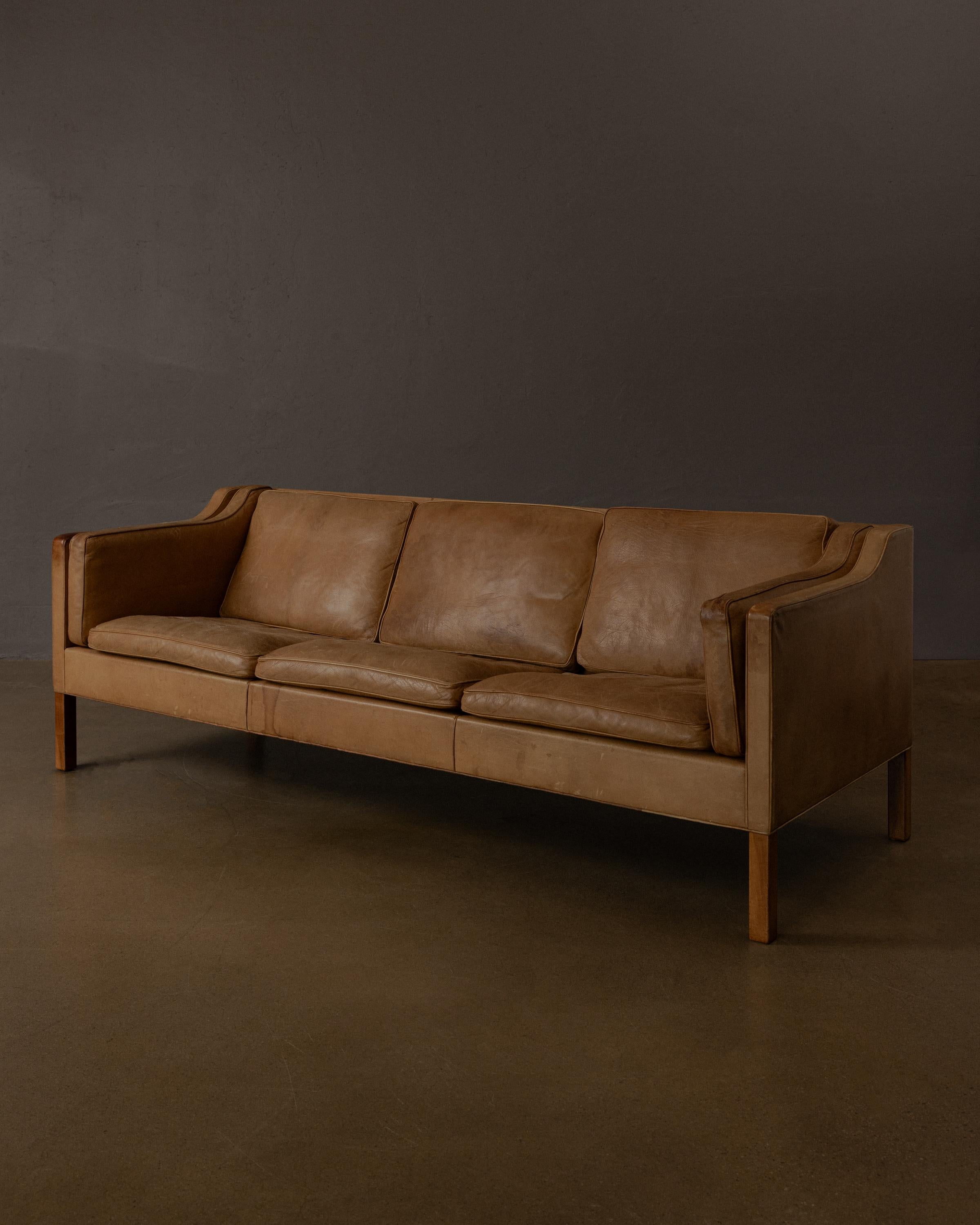Mid-20th Century Børge Mogensen Three-Seat Sofa, Denmark, 1950s For Sale