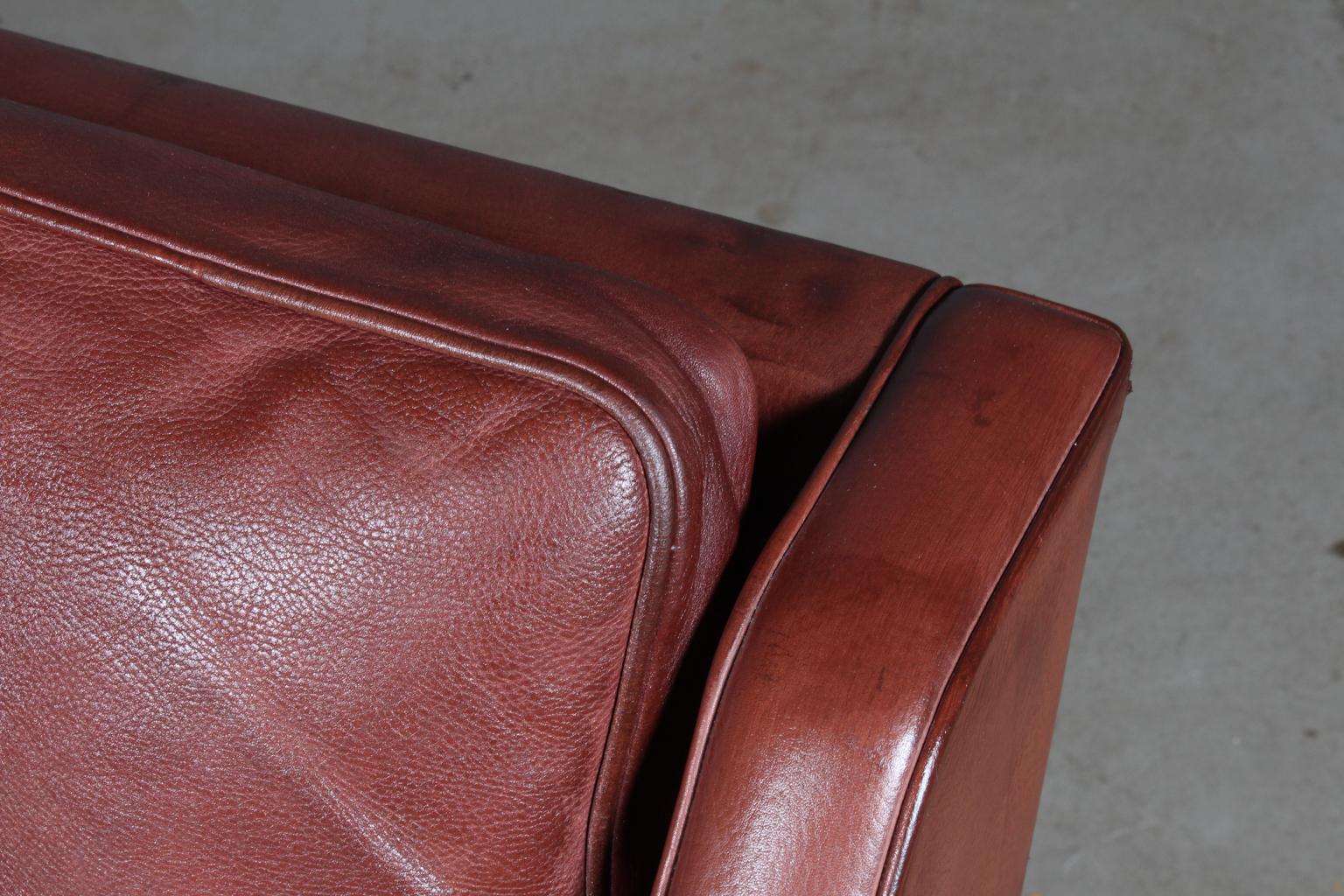 Leather Børge Mogensen Three-Seat Sofa