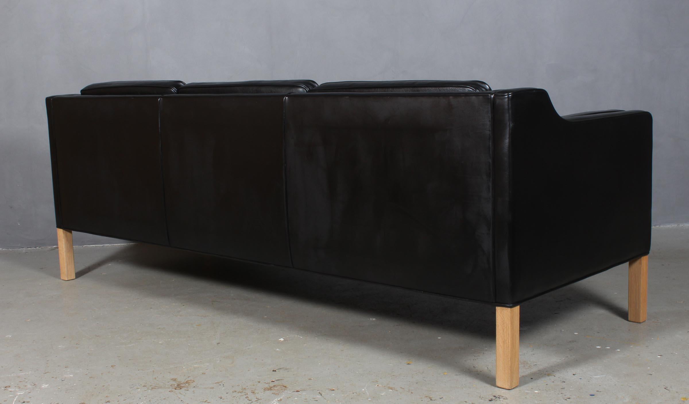 Leather Børge Mogensen Three-Seat Sofa