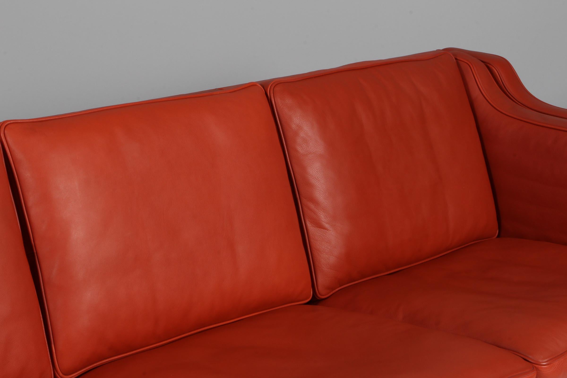 Leather Børge Mogensen Three-Seat Sofa