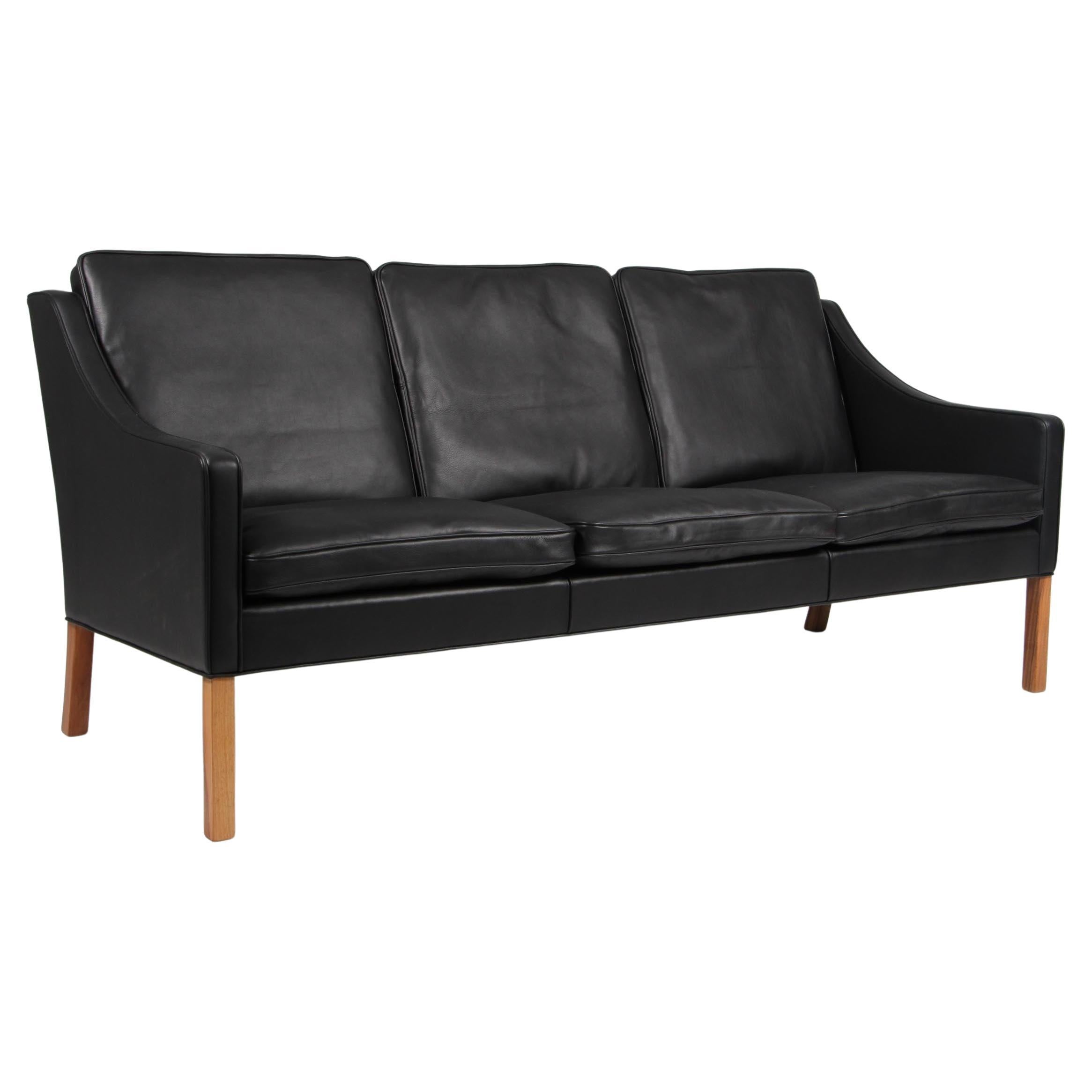 Børge Mogensen Three-Seat Sofa, Model 2209, Denmark, New Upholstered For Sale