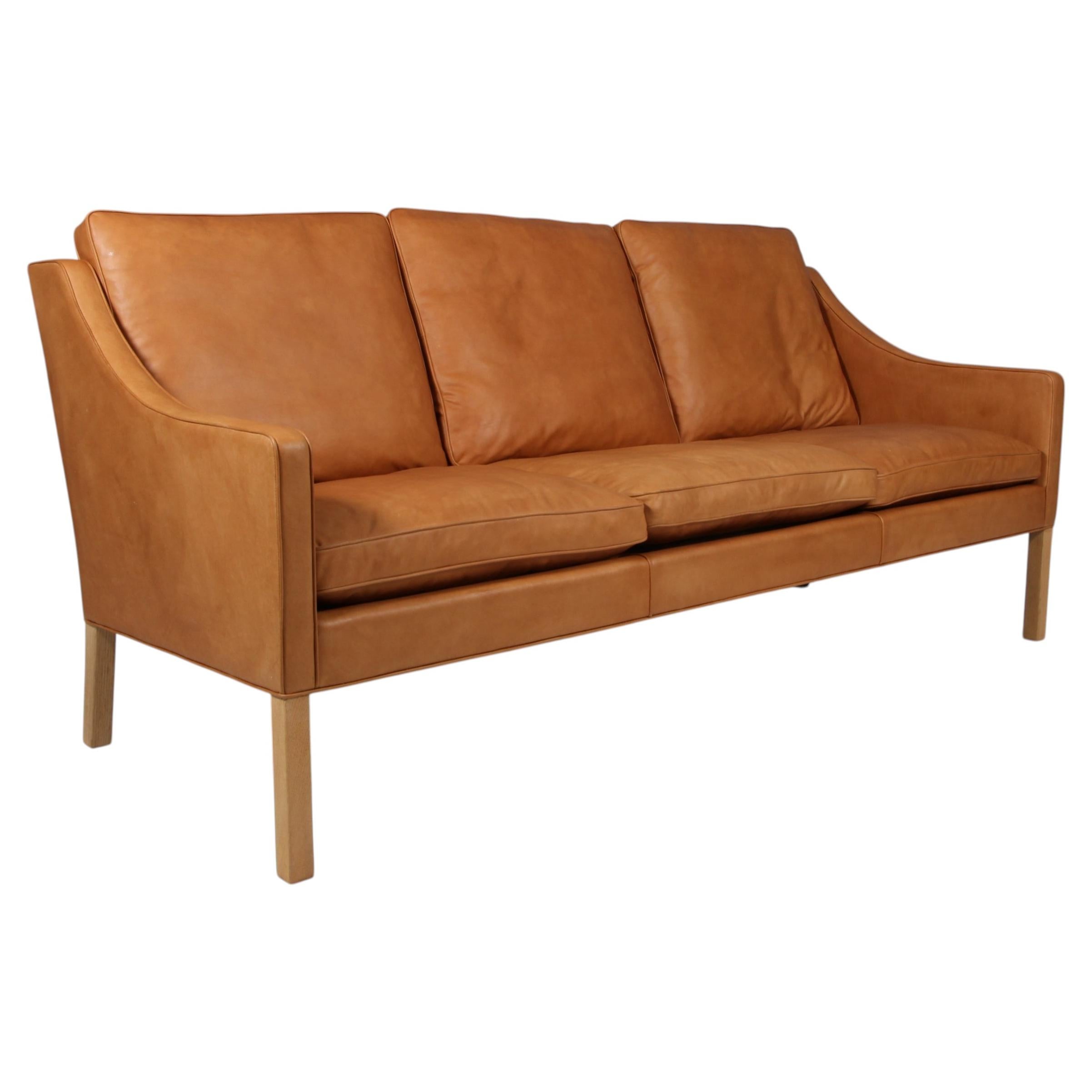 Børge Mogensen Three-Seat Sofa, Model 2209, Denmark, New Upholstered For Sale