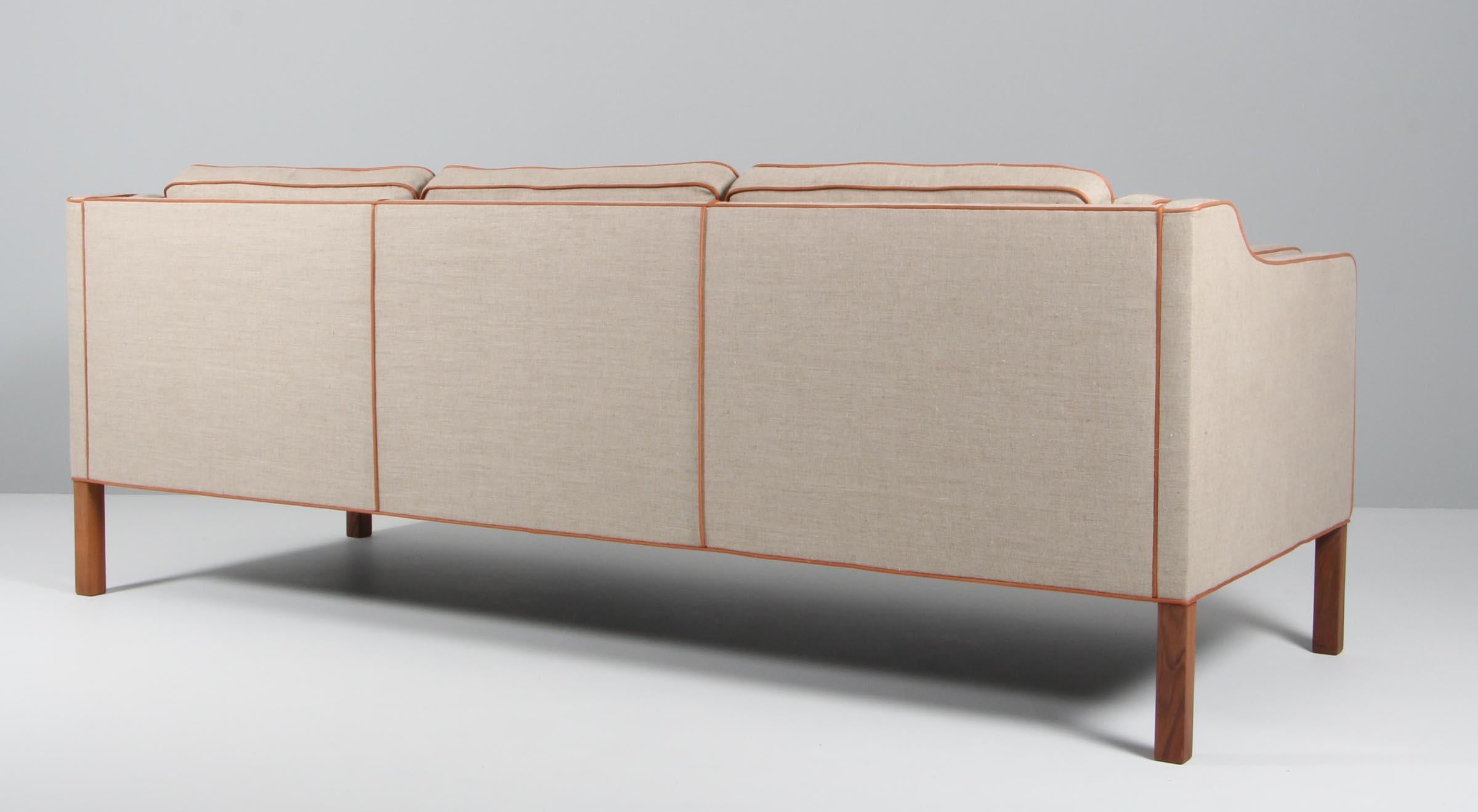 Scandinave moderne Canapé à trois places Børge Mogensen, Modèle 2213 en vente