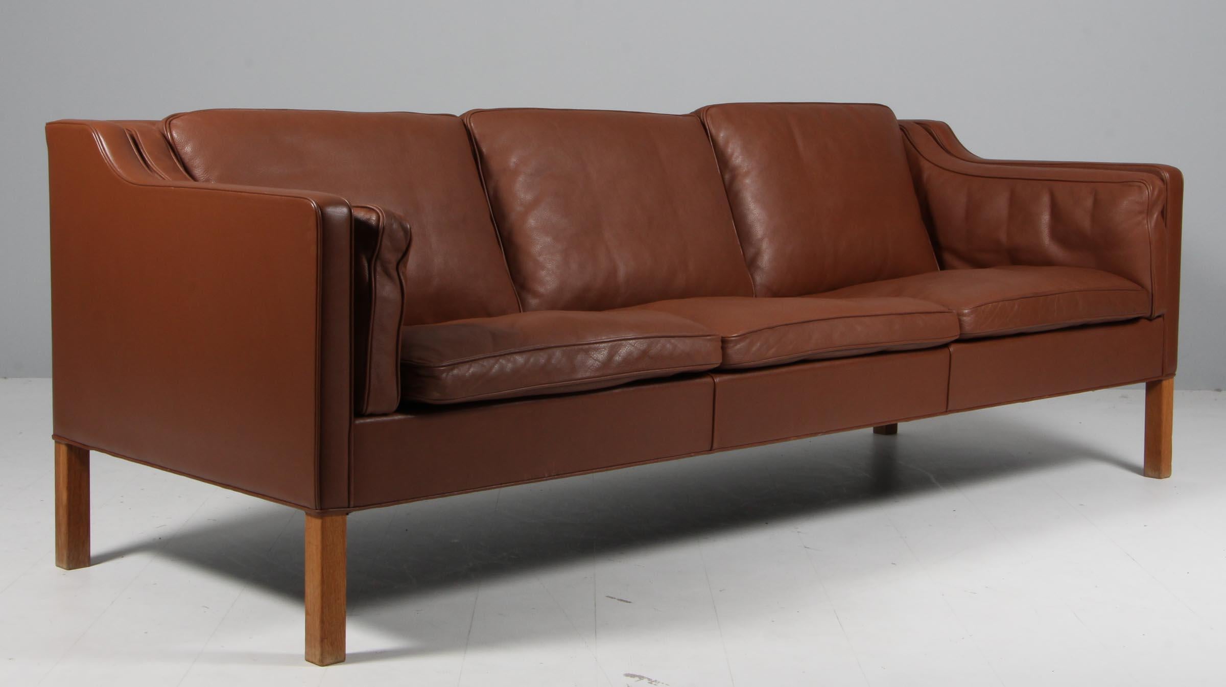 Scandinavian Modern Børge Mogensen Three-Seat Sofa, model 2213