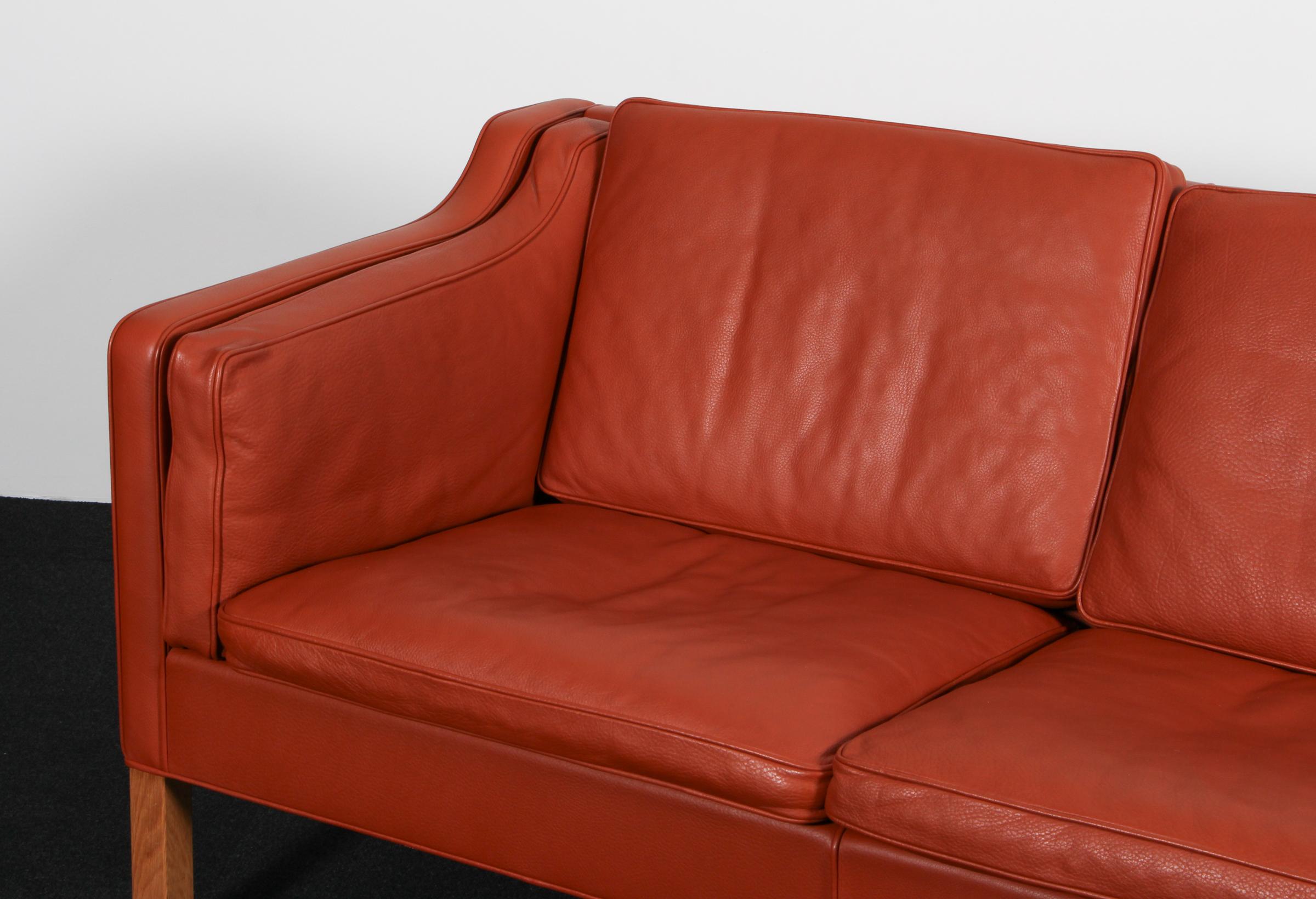 Danish Børge Mogensen Three-Seat Sofa, model 2213 For Sale