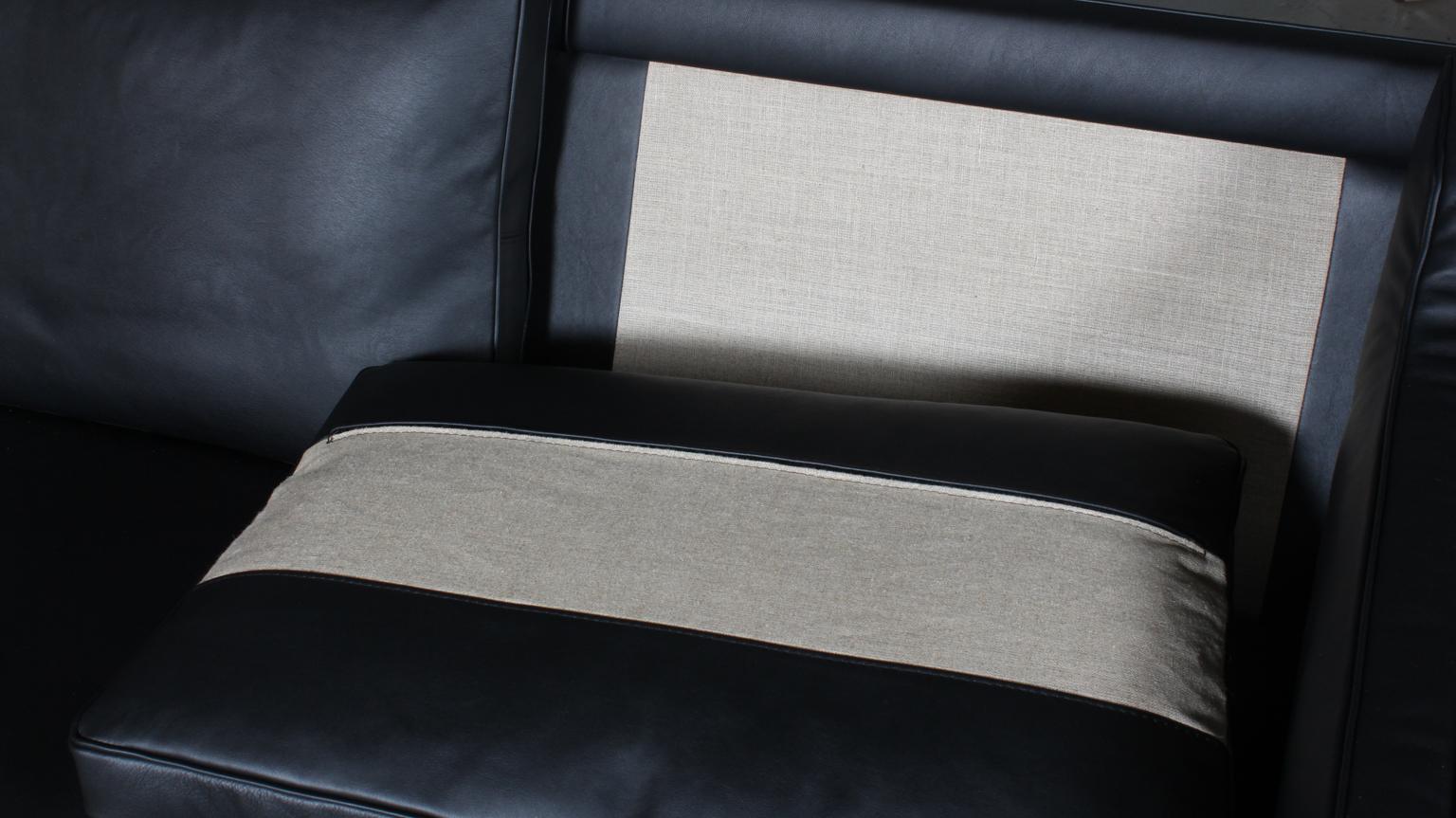 Leather Børge Mogensen Three-Seat Sofa, Model 2213 For Sale