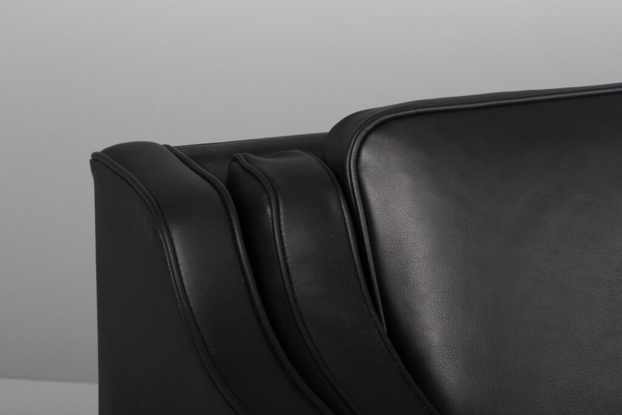 Cuir Canapé trois places Børge Mogensen, modèle 2213 en vente