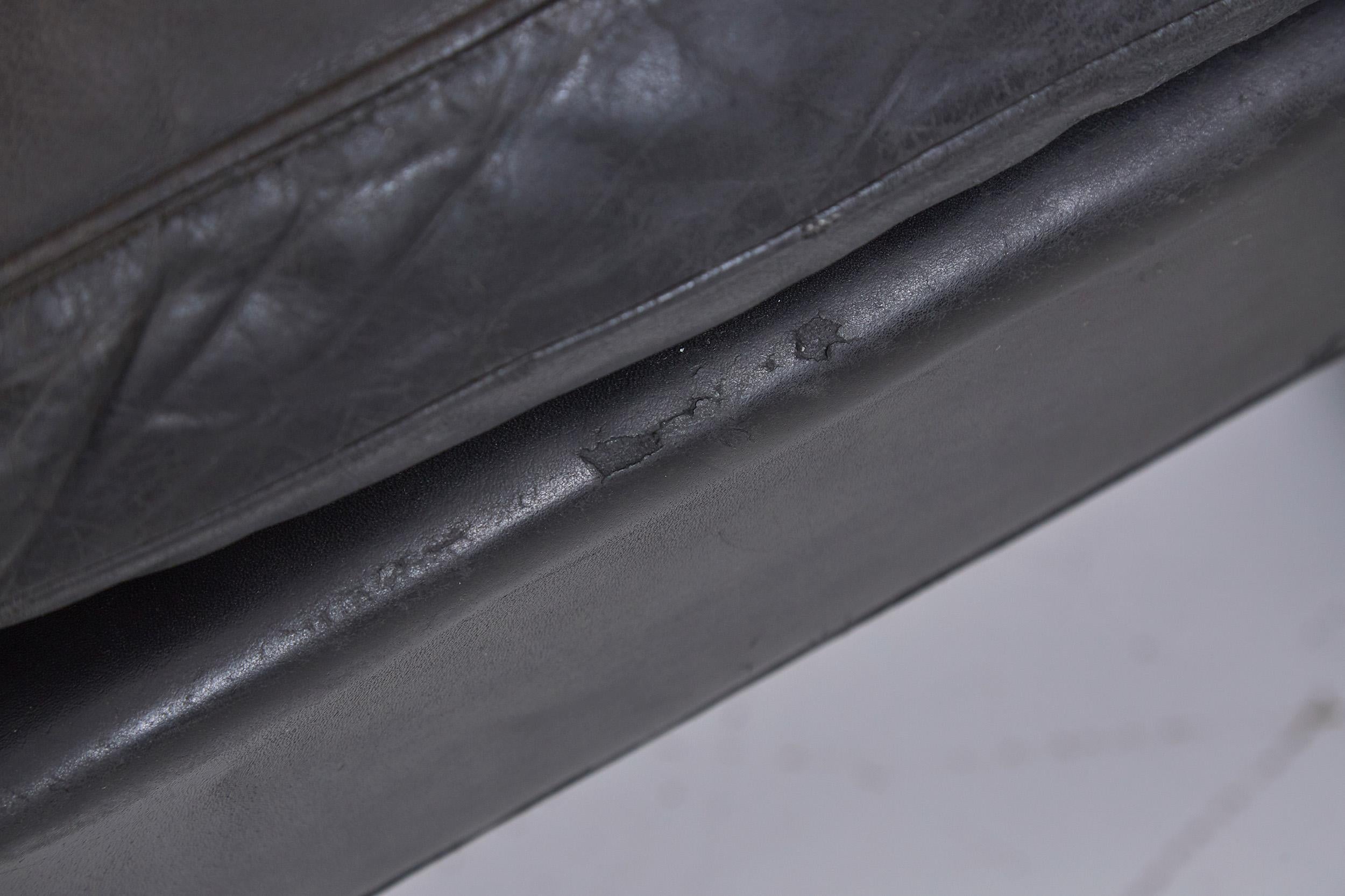 Børge Mogensen Three Seat Sofa, Model 2213 in Black Leather 5