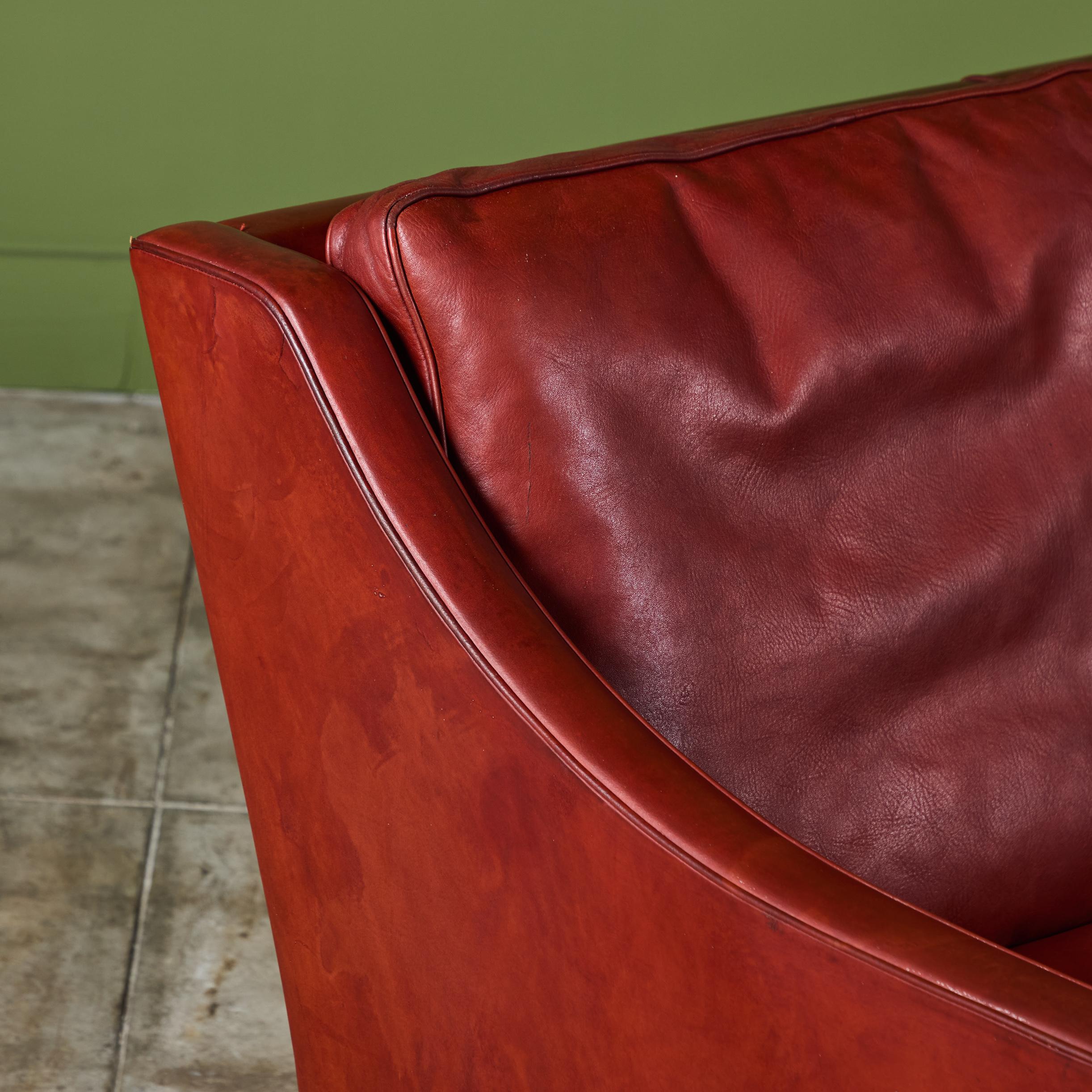 Børge Mogensen Three Seater Leather Sofa 4