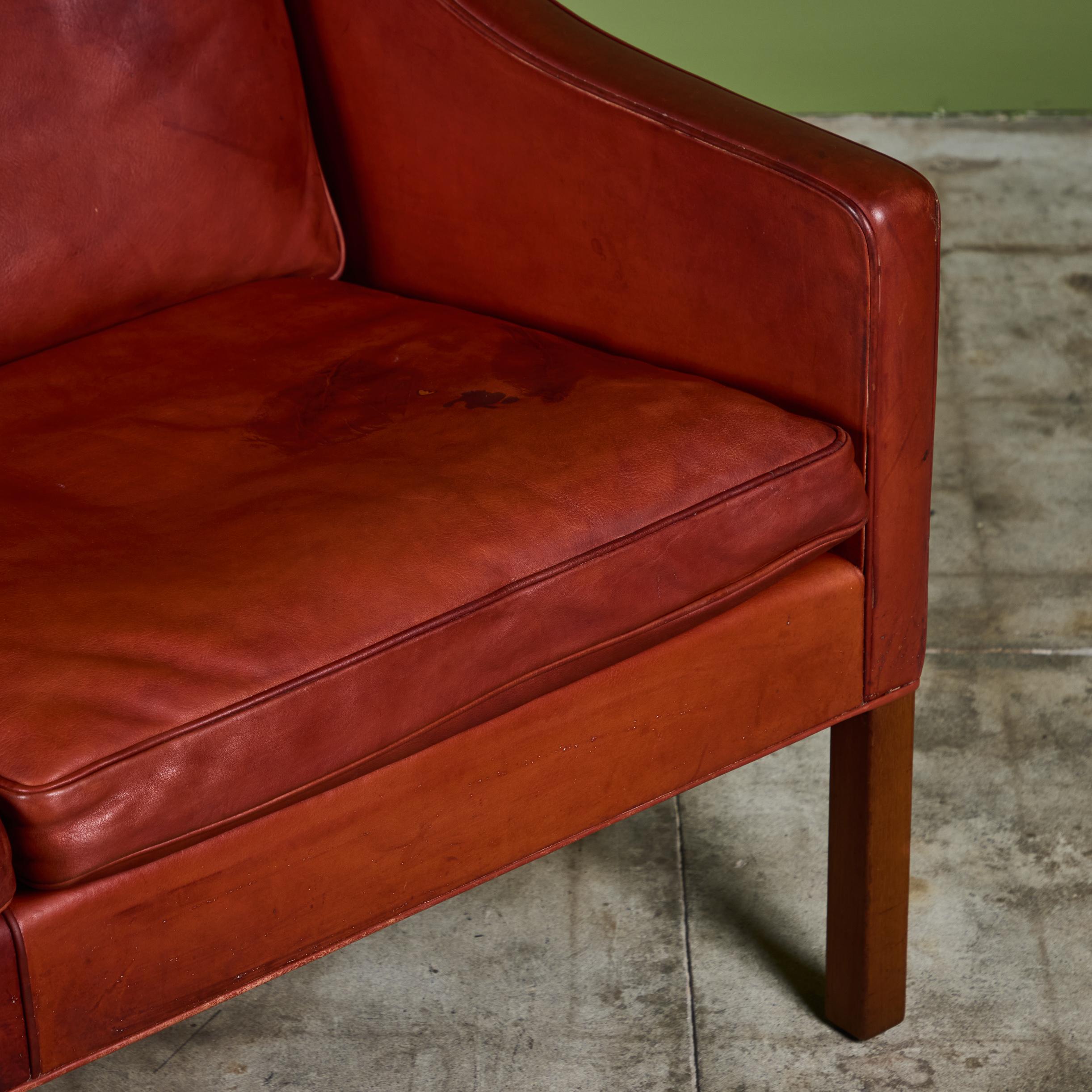 Børge Mogensen Three Seater Leather Sofa 8