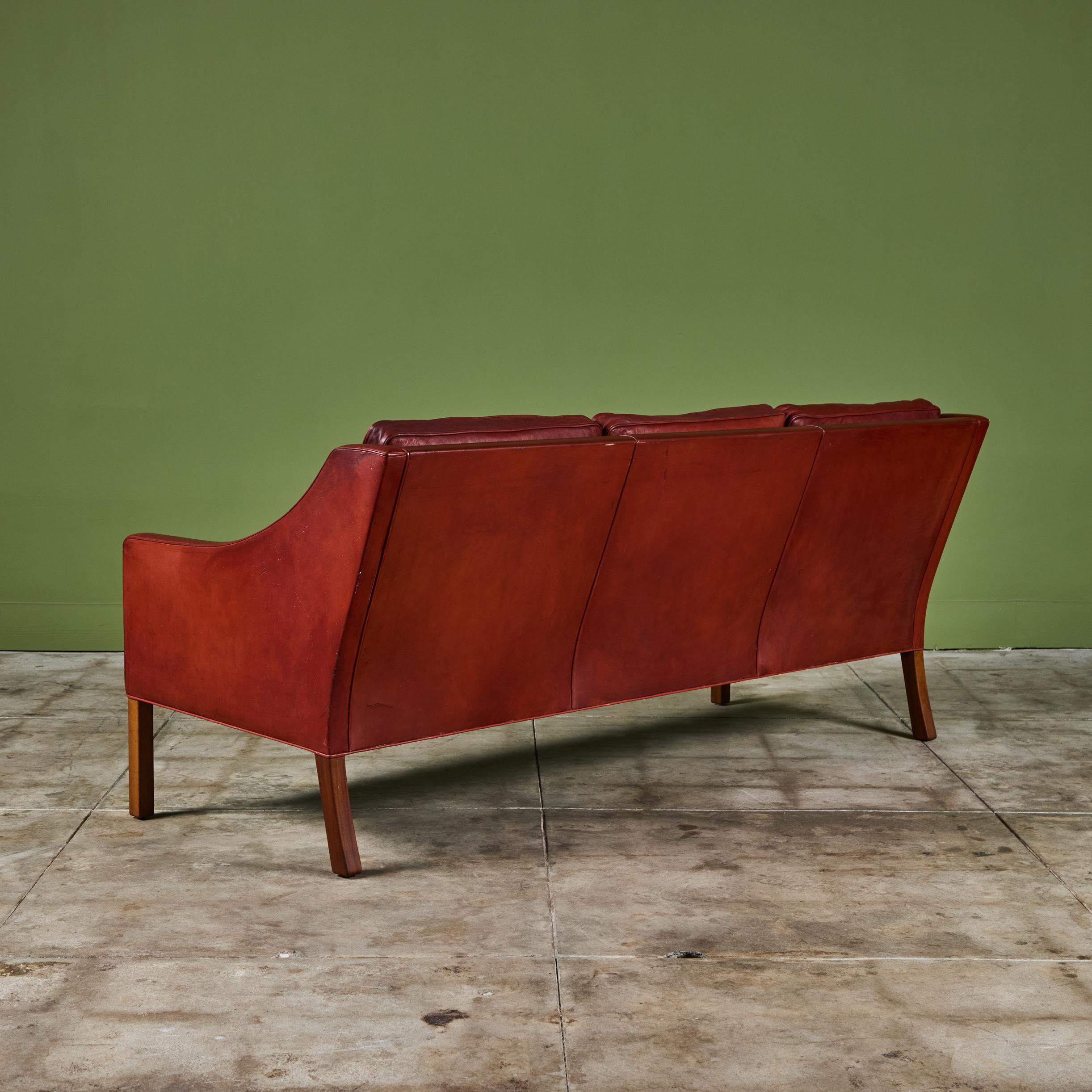 Børge Mogensen Three Seater Leather Sofa 2