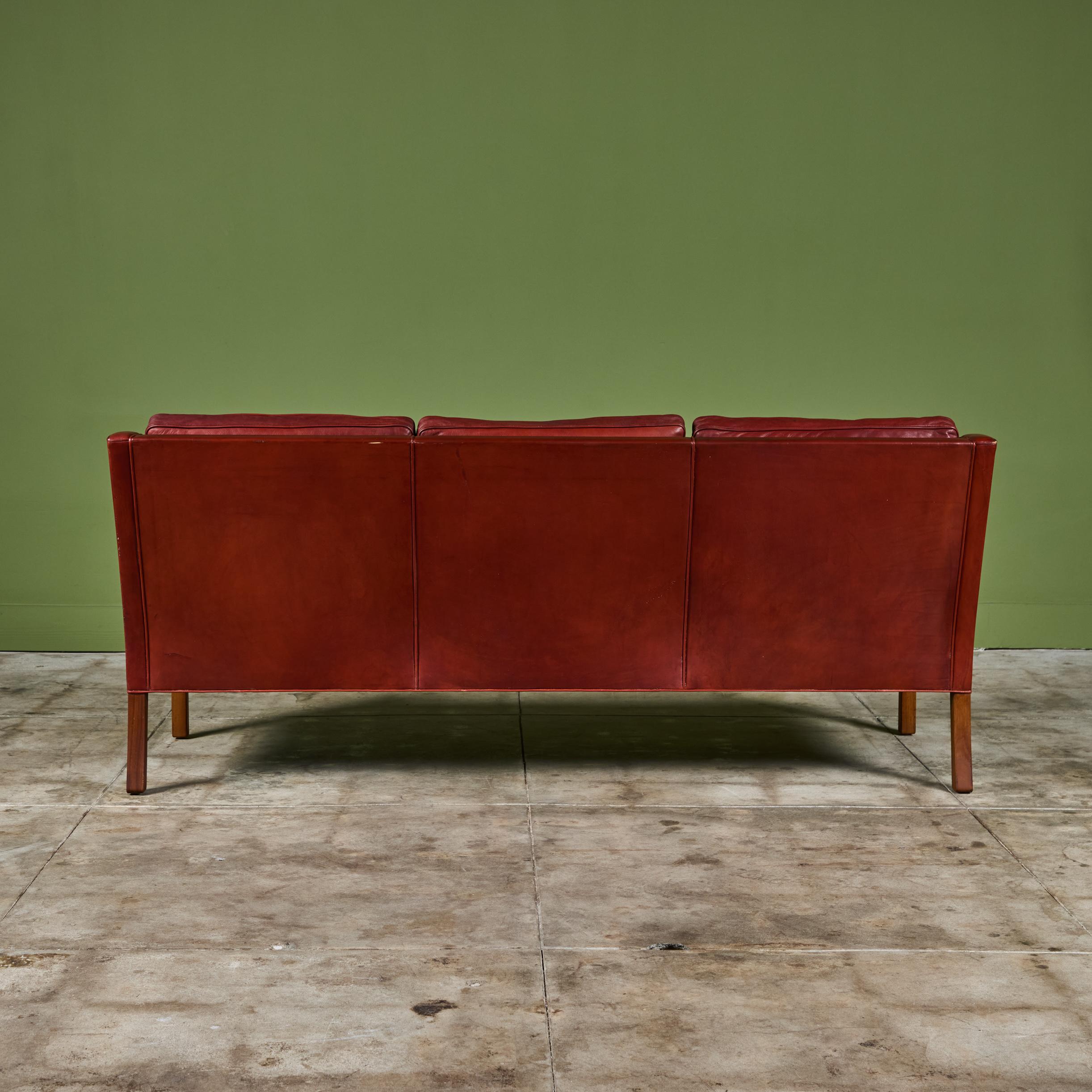 Børge Mogensen Three Seater Leather Sofa 3