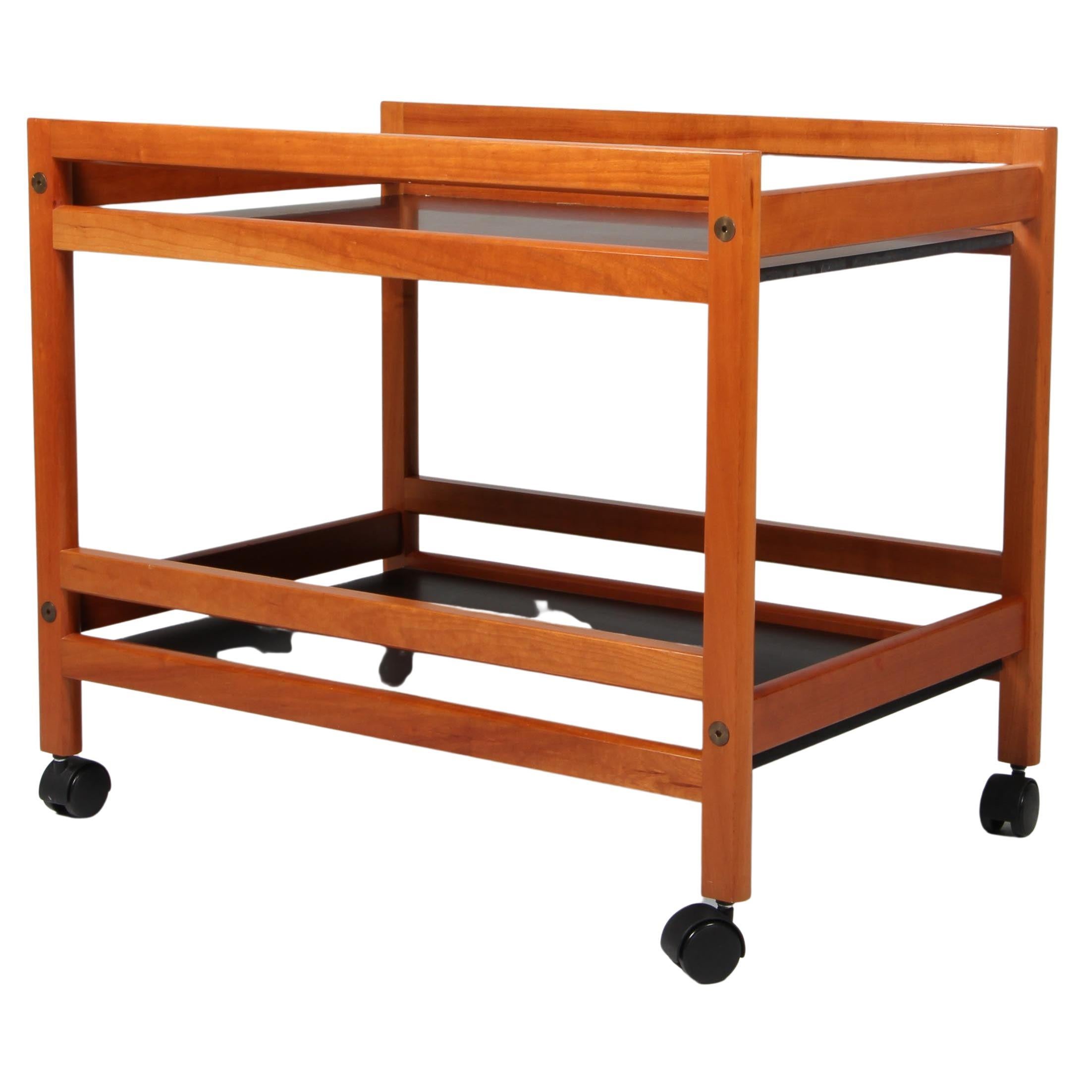 Folding Tea Cart with Two Trays at 1stDibs
