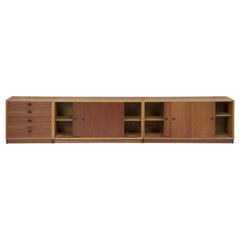 Børge Mogensen Two Cabinets and Chest of Drawers of Oak with Teak Fronts