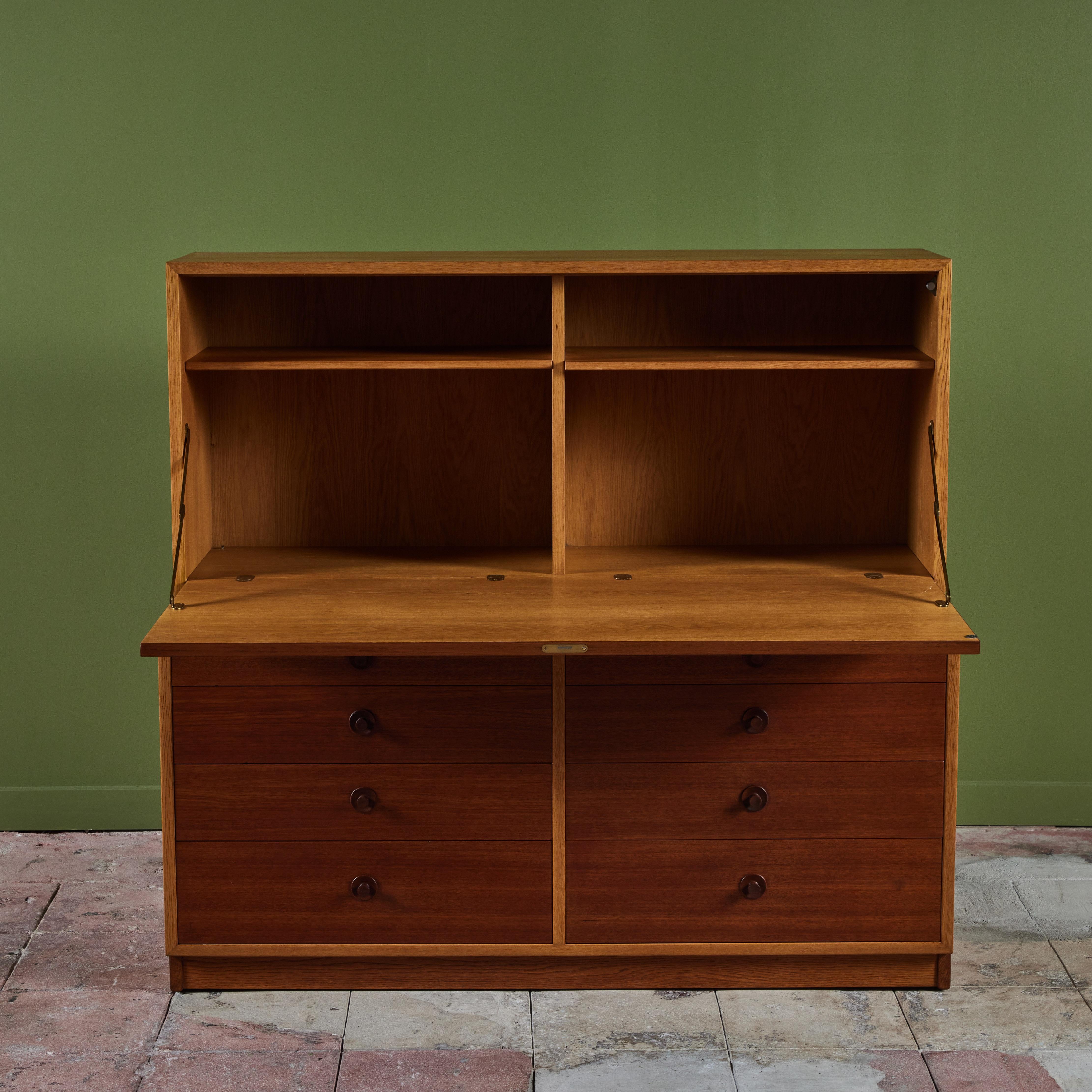 Børge Mogensen Two Piece Cabinet or Secretary for Karl Andersson and Sons In Good Condition For Sale In Los Angeles, CA
