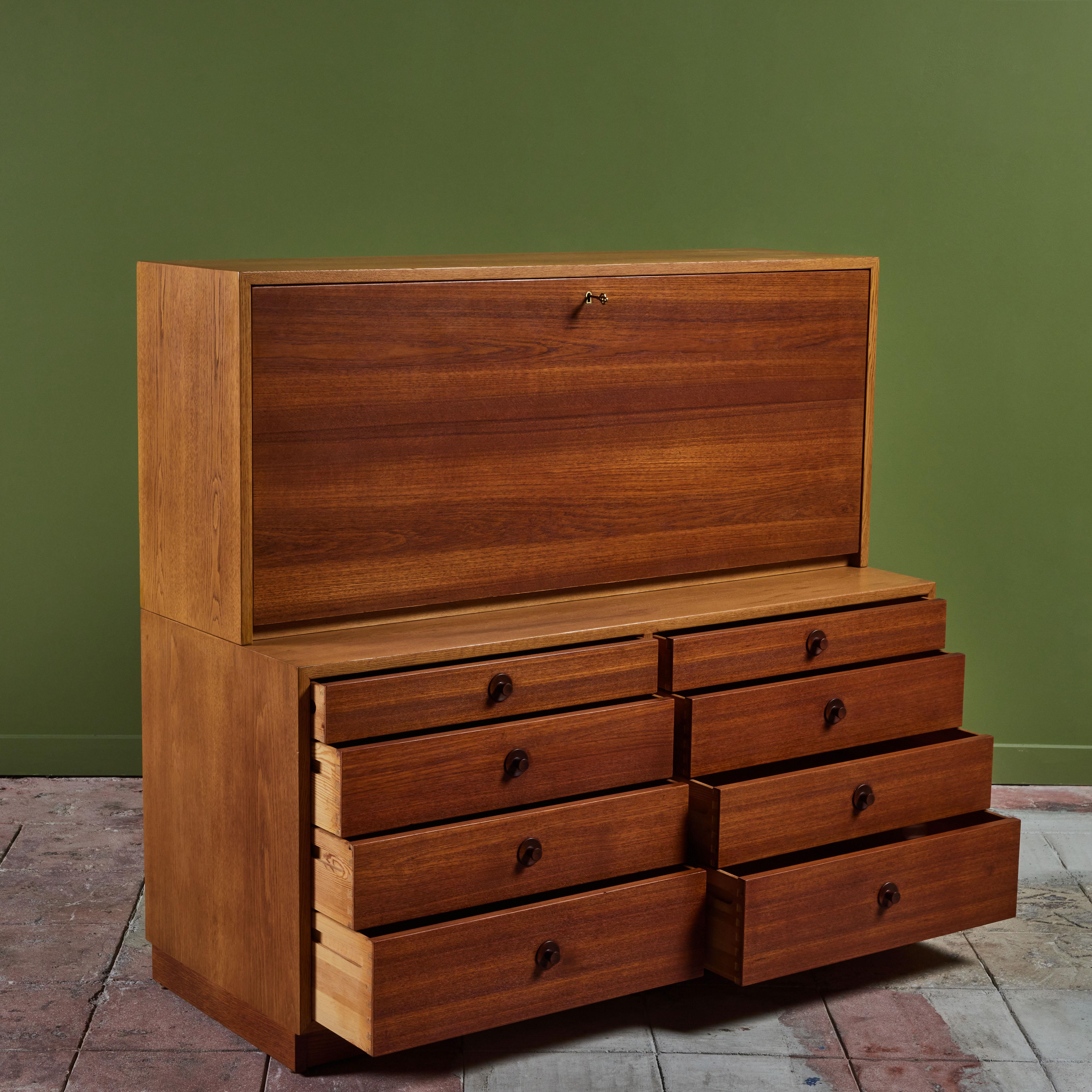 20th Century Børge Mogensen Two Piece Cabinet or Secretary for Karl Andersson and Sons