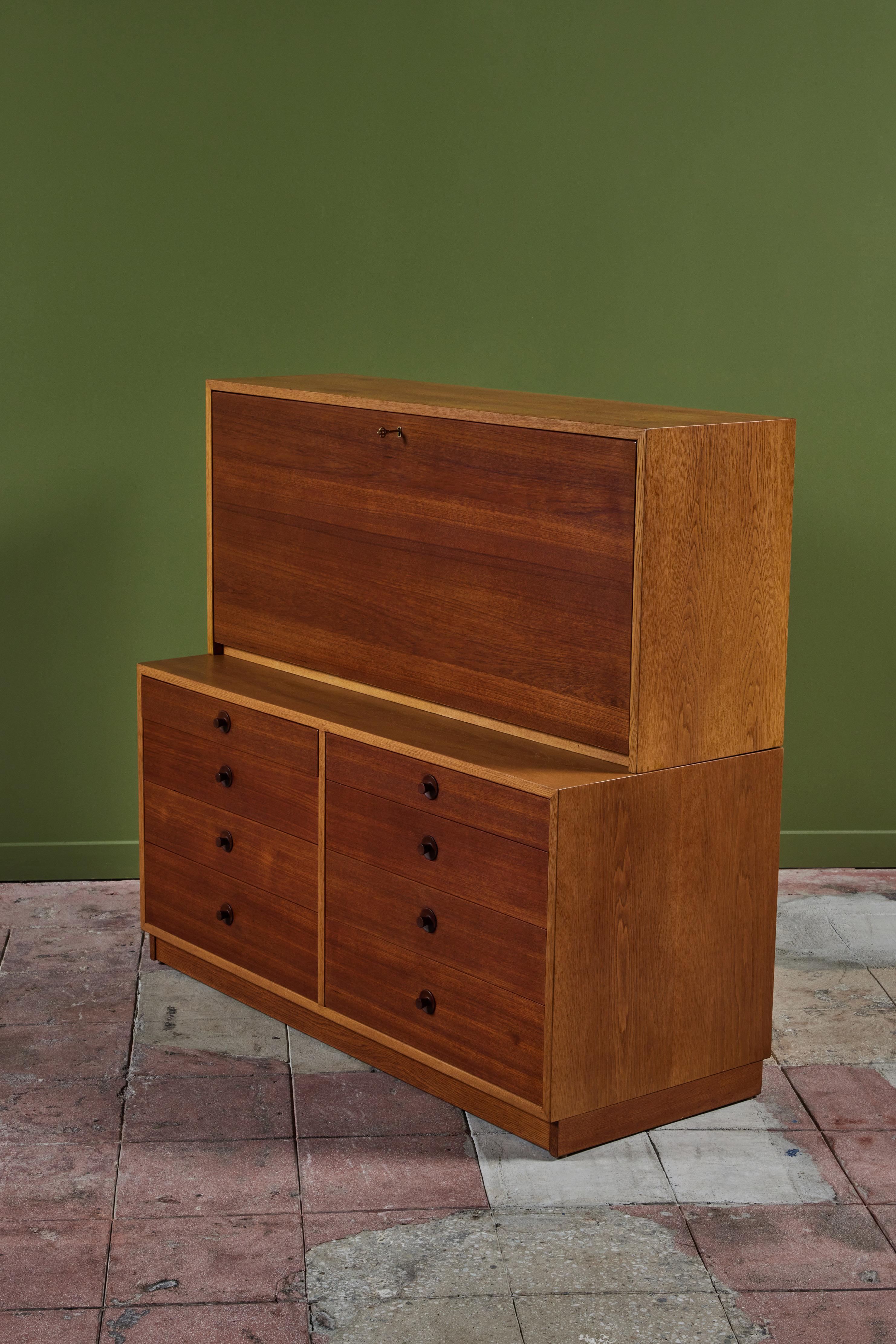 Børge Mogensen Two Piece Cabinet or Secretary for Karl Andersson and Sons For Sale 1
