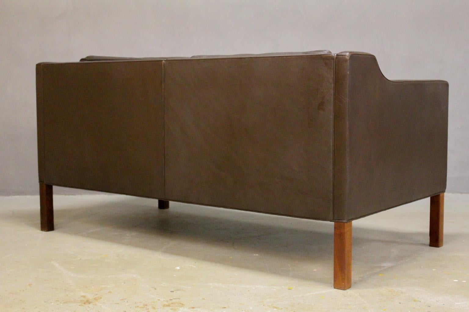 Mahogany Børge Mogensen Two-Seat Sofa