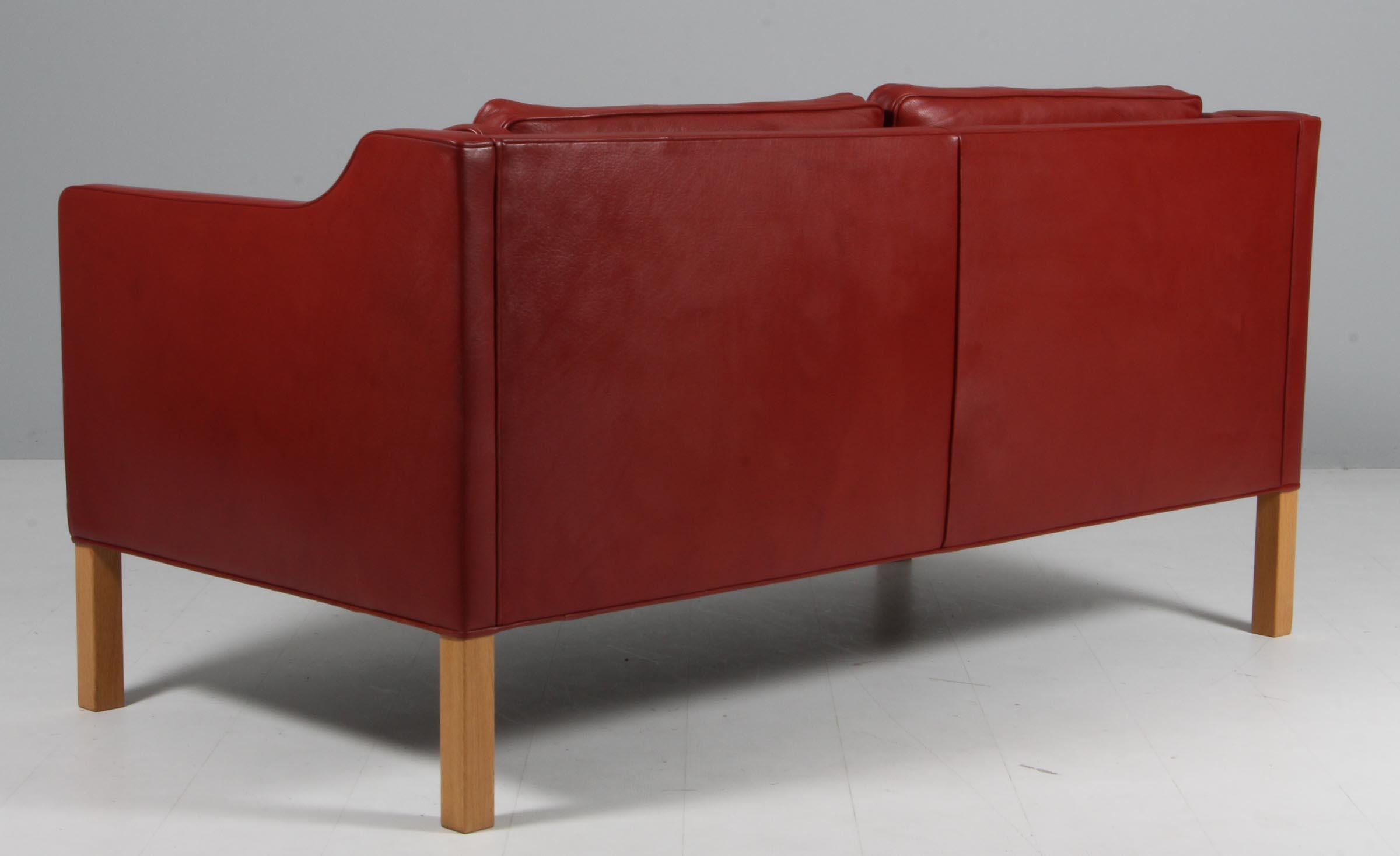 Leather Børge Mogensen Two-Seat Sofa For Sale