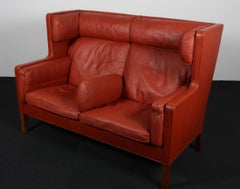 Børge Mogensen Sofá de dos plazas Sofá kupe, 2292, tapicería original