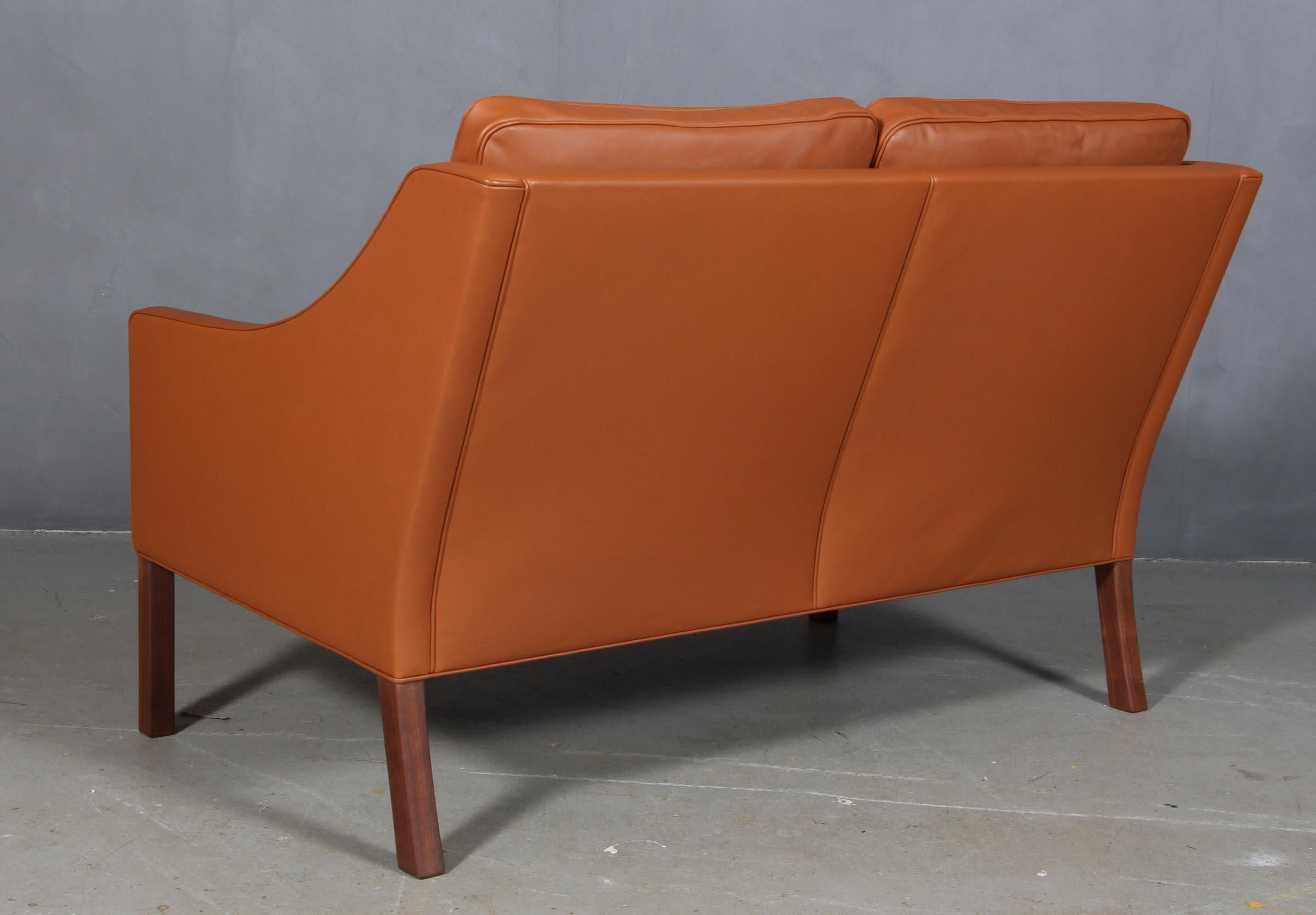 Leather Børge Mogensen Two-Seat Sofa, Model 2208,  For Sale