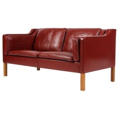 Børge Mogensen Two-Seat Sofa, Model 2212, Original Leather