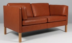 Børge Mogensen Zweisitzer-Sofa, Modell 2442, neu gepolstert